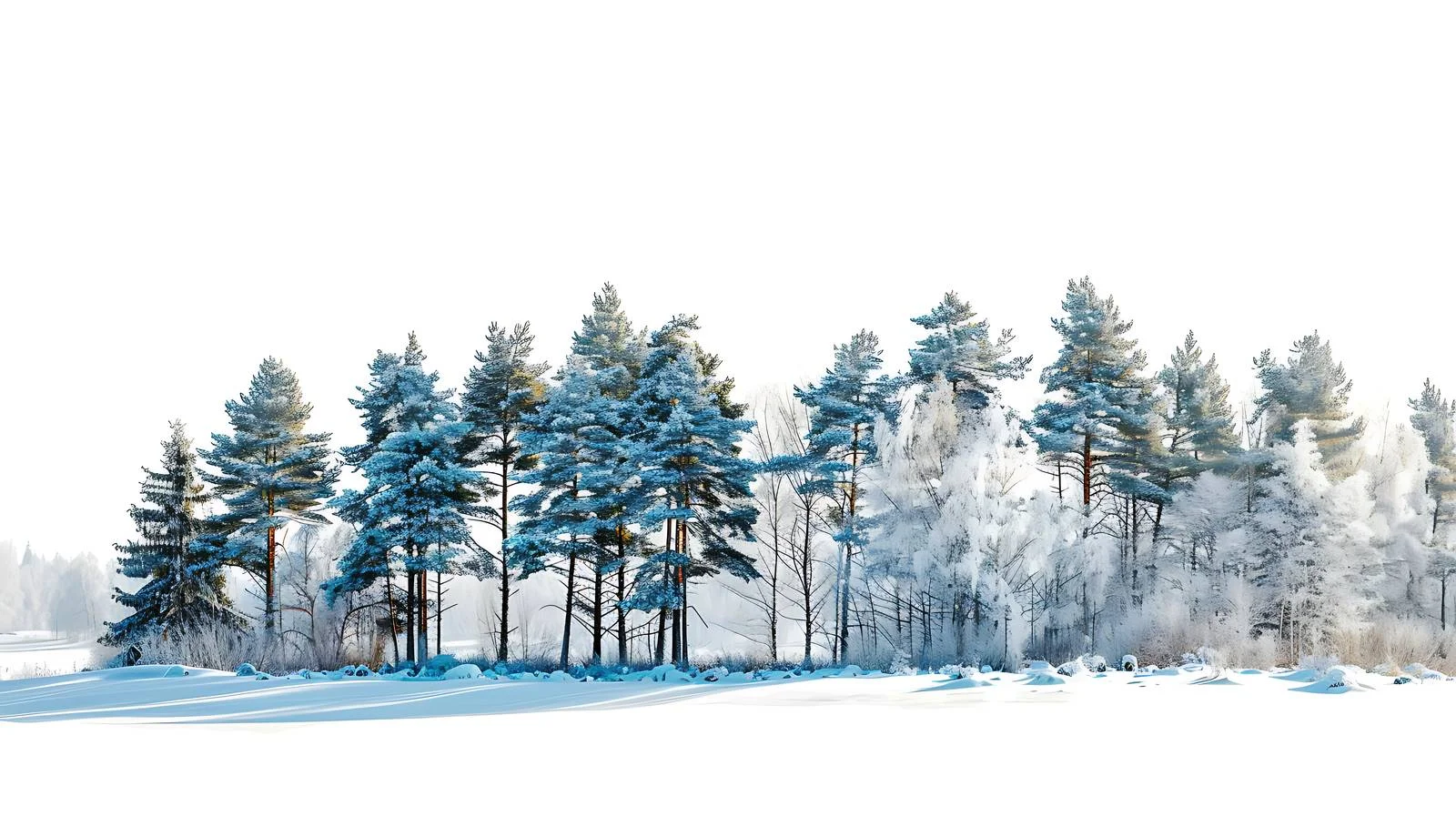 Winter Forest Edge on Bright Day — free download from Dotvec