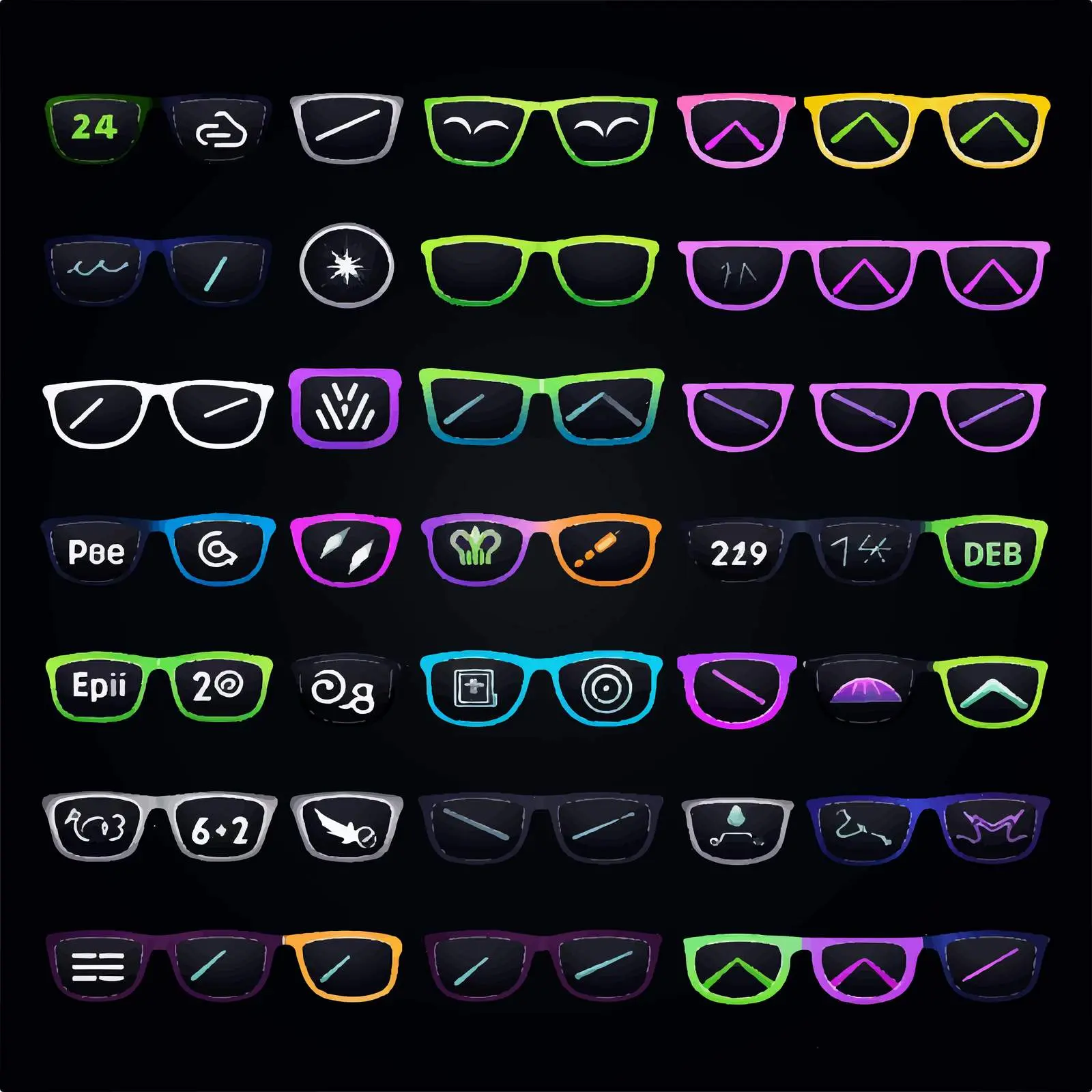 25 Editable Specs Icons for Web and Mobile – free web development image from Dotvec