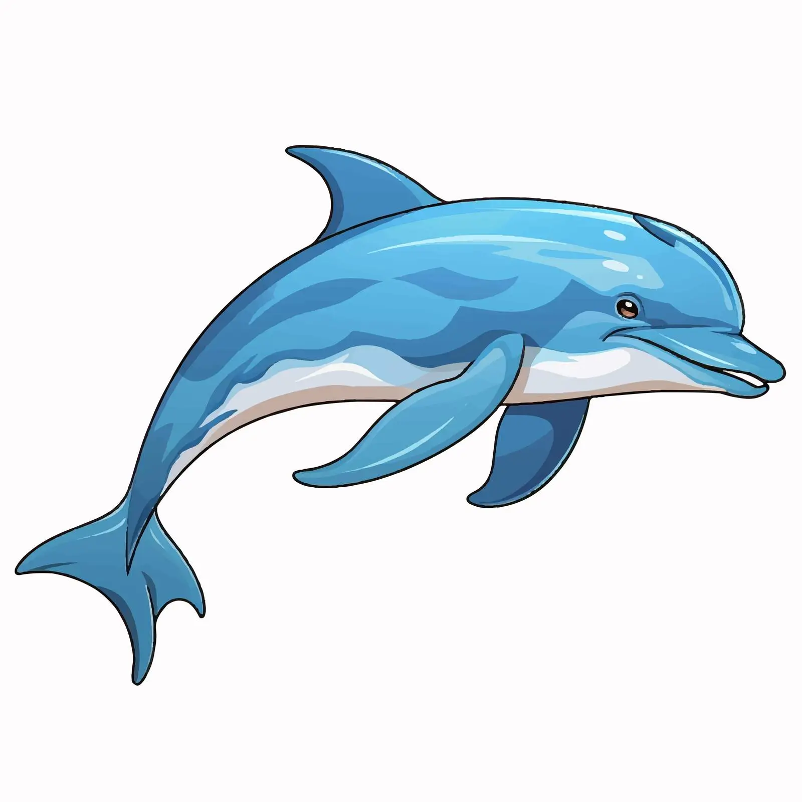 Dolphin Educational Word Card Illustration — free download from Dotvec