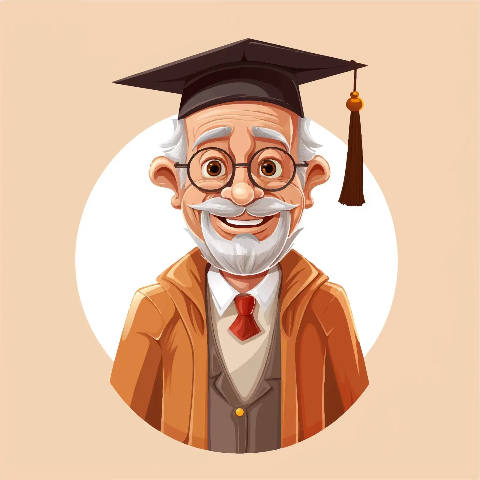 Educational English Word Card: Grandfather Illustration — free download from Dotvec