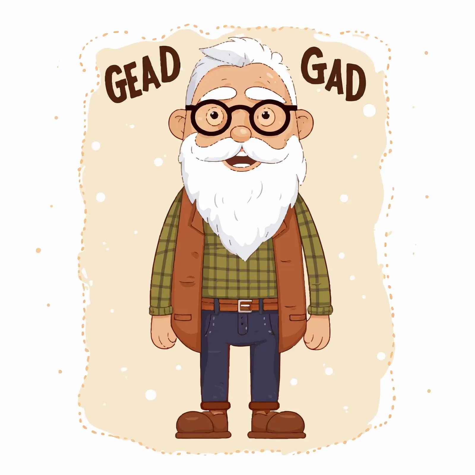 Grandfather Word Card Educational Illustration – free grand image from Dotvec