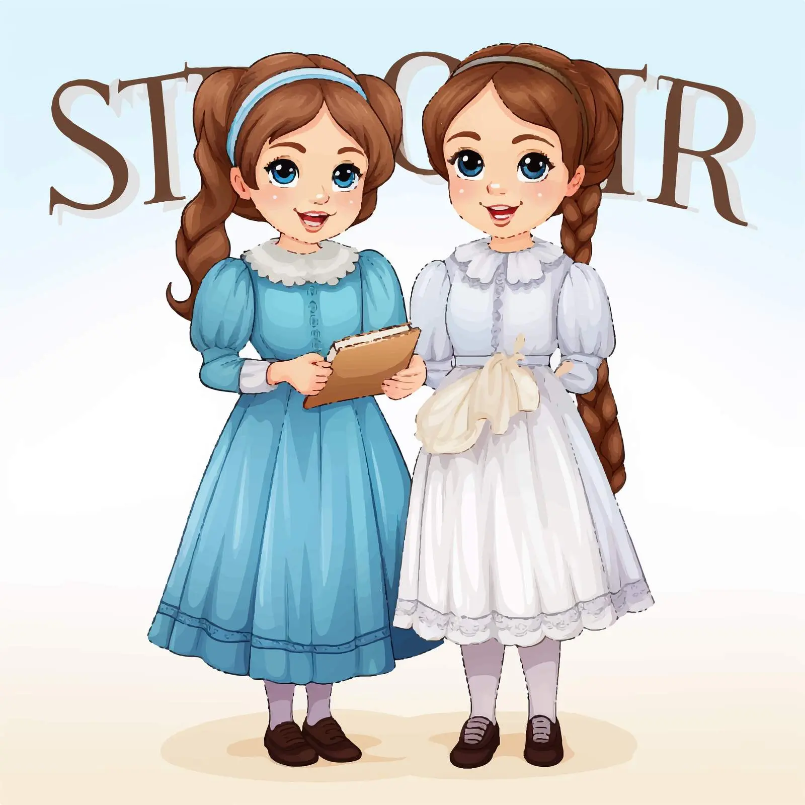 Sister Educational English Word Card Illustration — free download from Dotvec