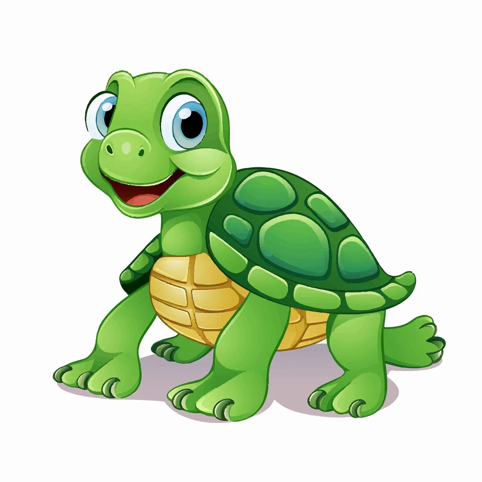 Turtle Illustration Educational Word Card — free download from Dotvec