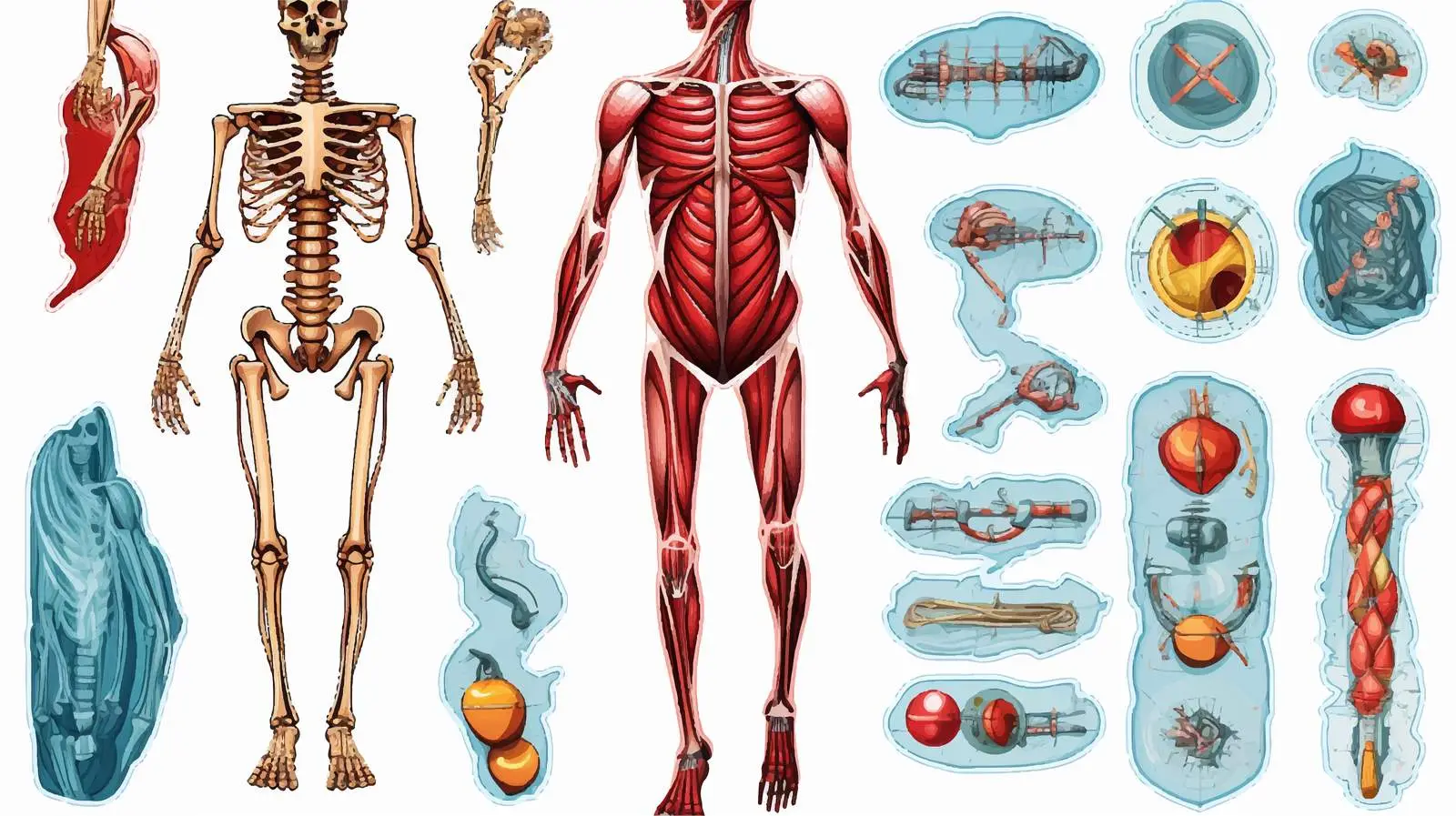 Human Anatomy Vector Educational Pack — free download from Dotvec