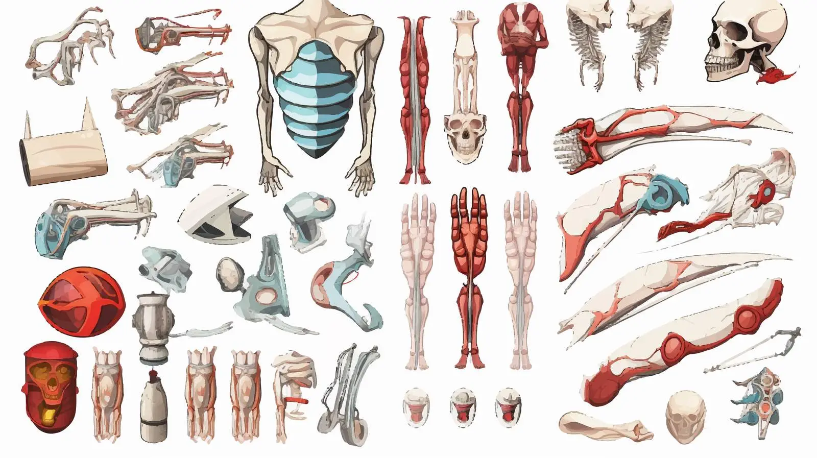 Human Anatomy Educational Vector Pack – free biological structure image from Dotvec