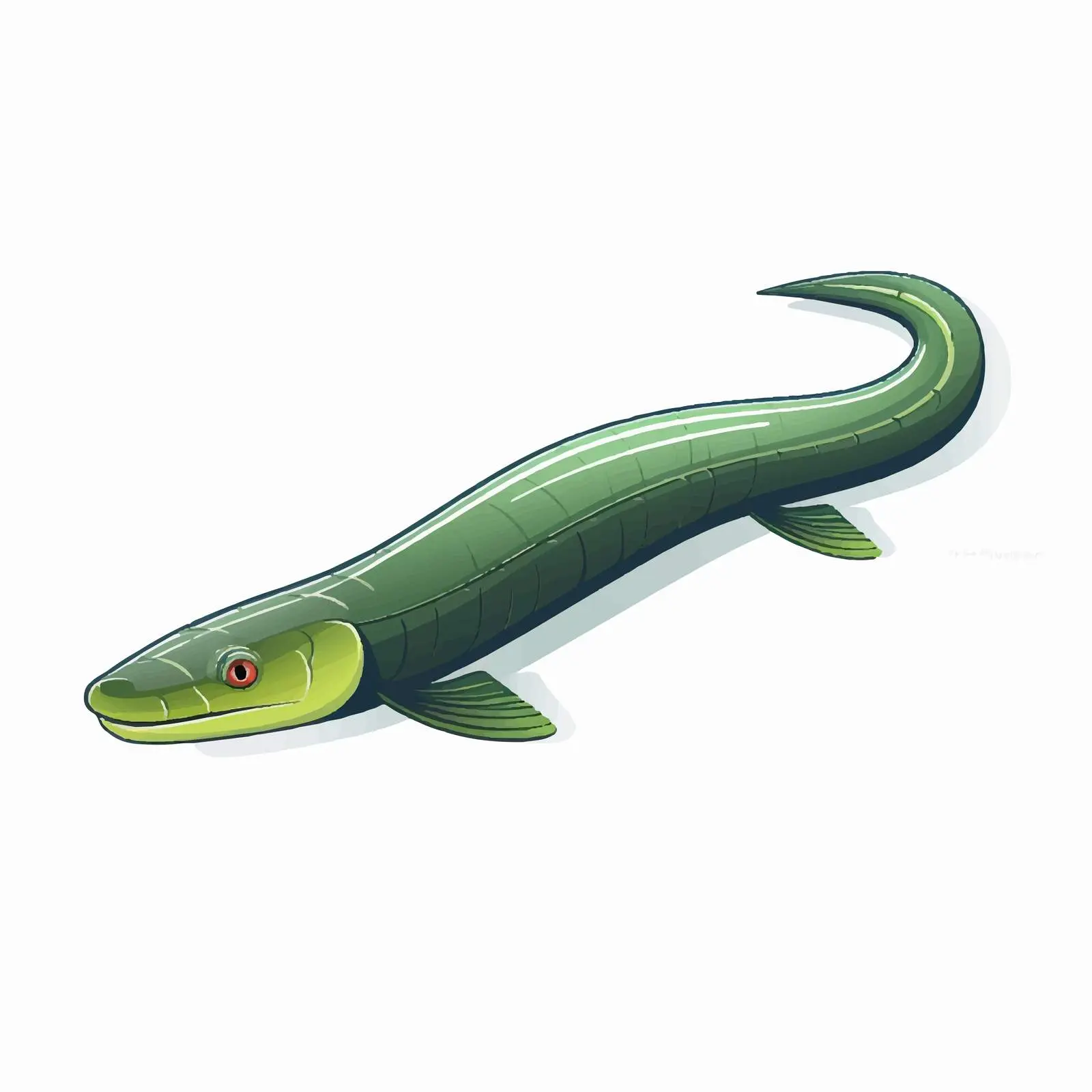 Eel Line Vector Illustration on White Background — free download from Dotvec