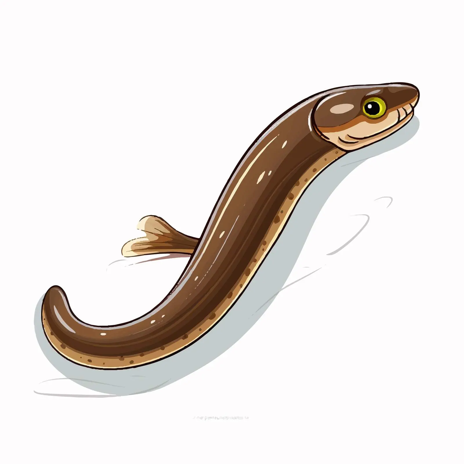 Top View Eel Vector Illustration on White Background — free download from Dotvec