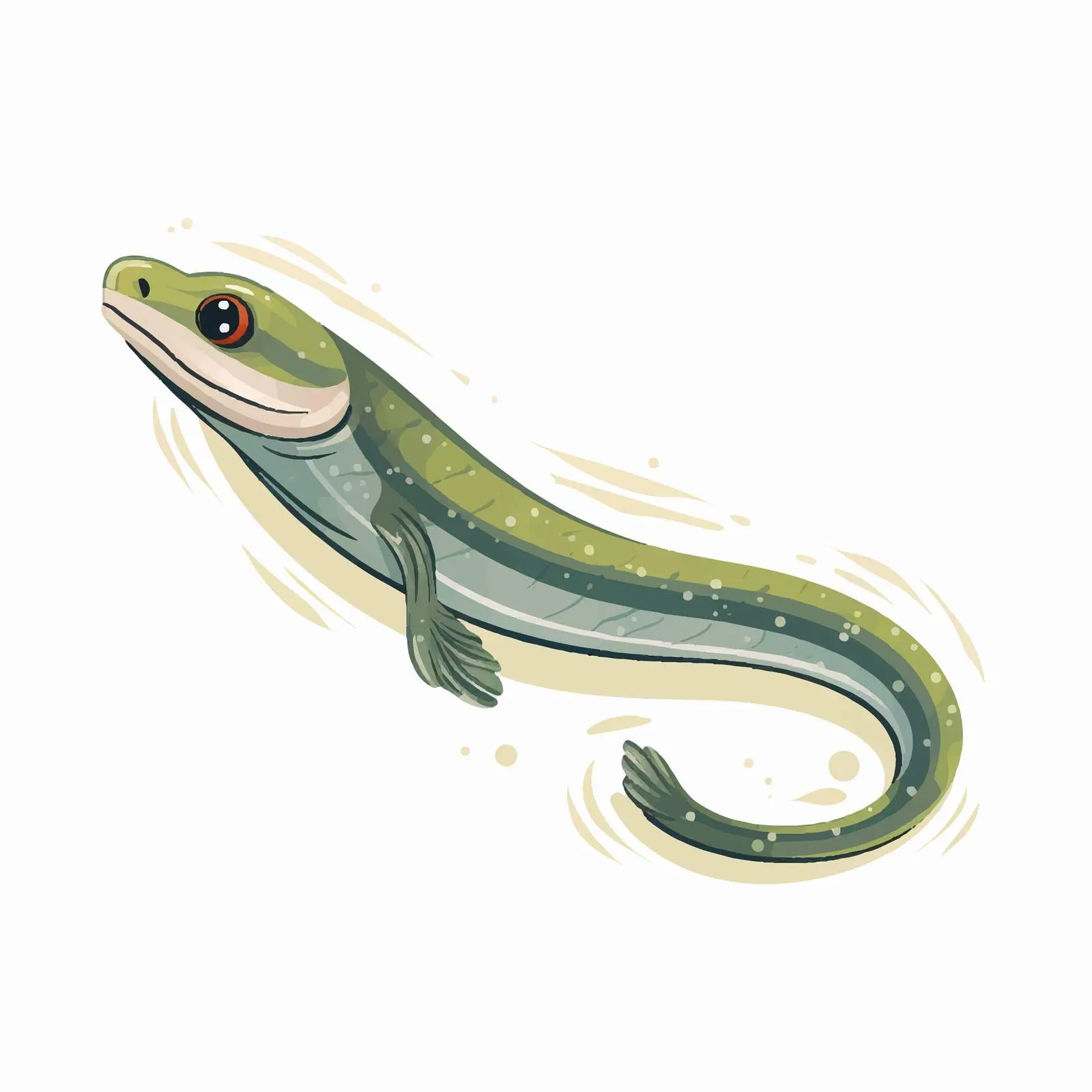 Top View Eel Vector Illustration on White Background — free download from Dotvec