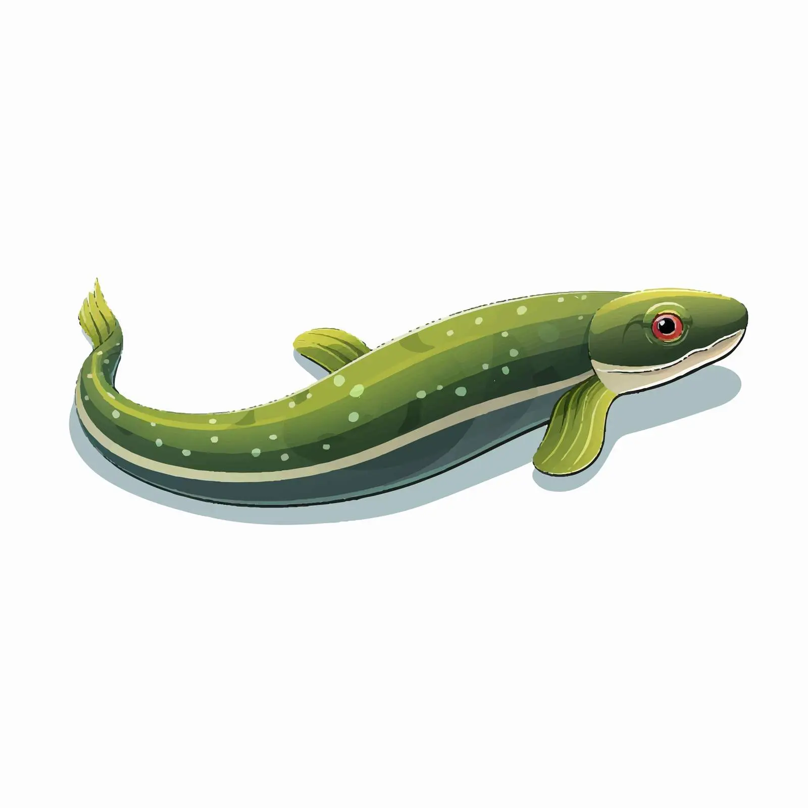 Top View Eel Vector Illustration on White Background — free download from Dotvec