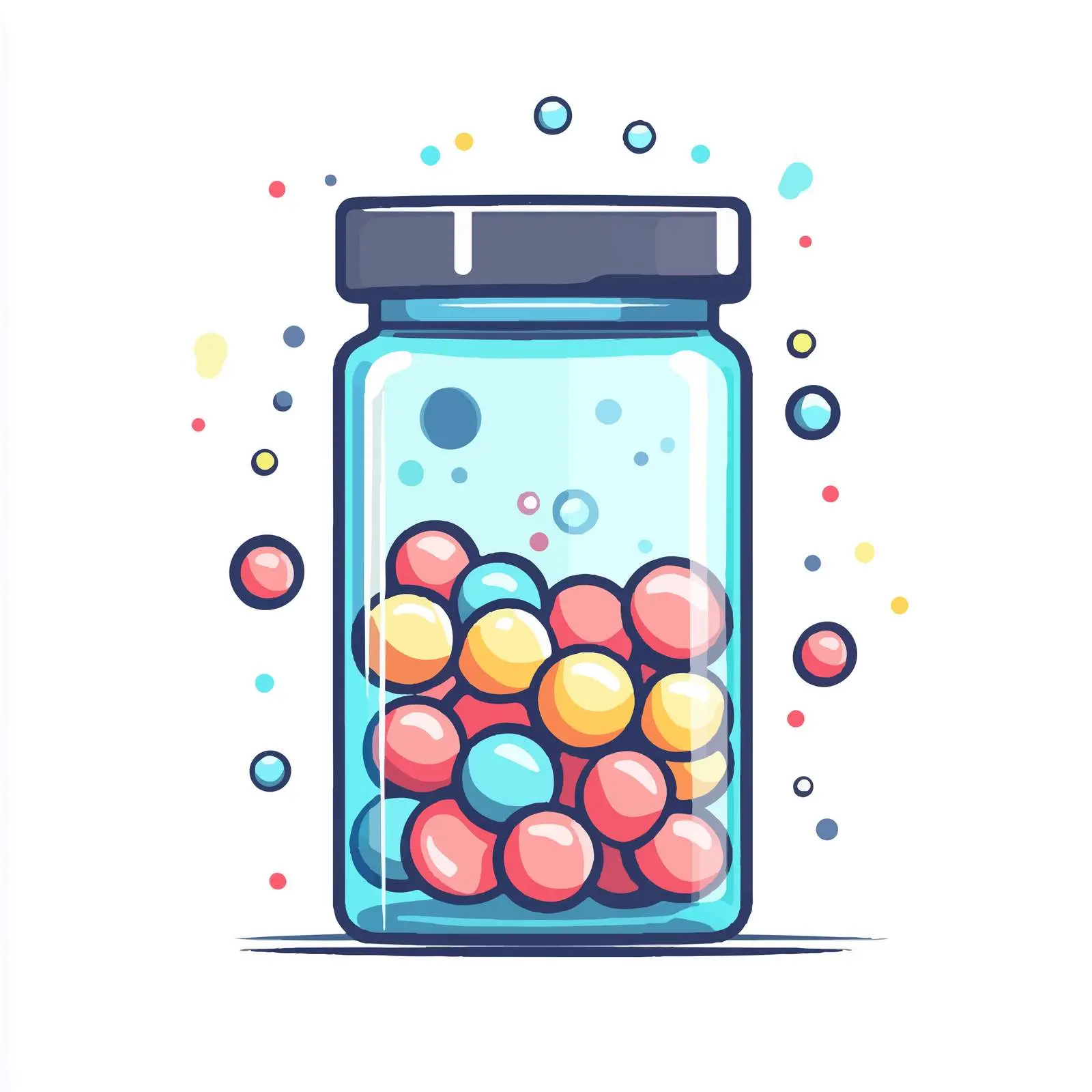 Cartoon Effervescent Tablet Illustration — free download from Dotvec