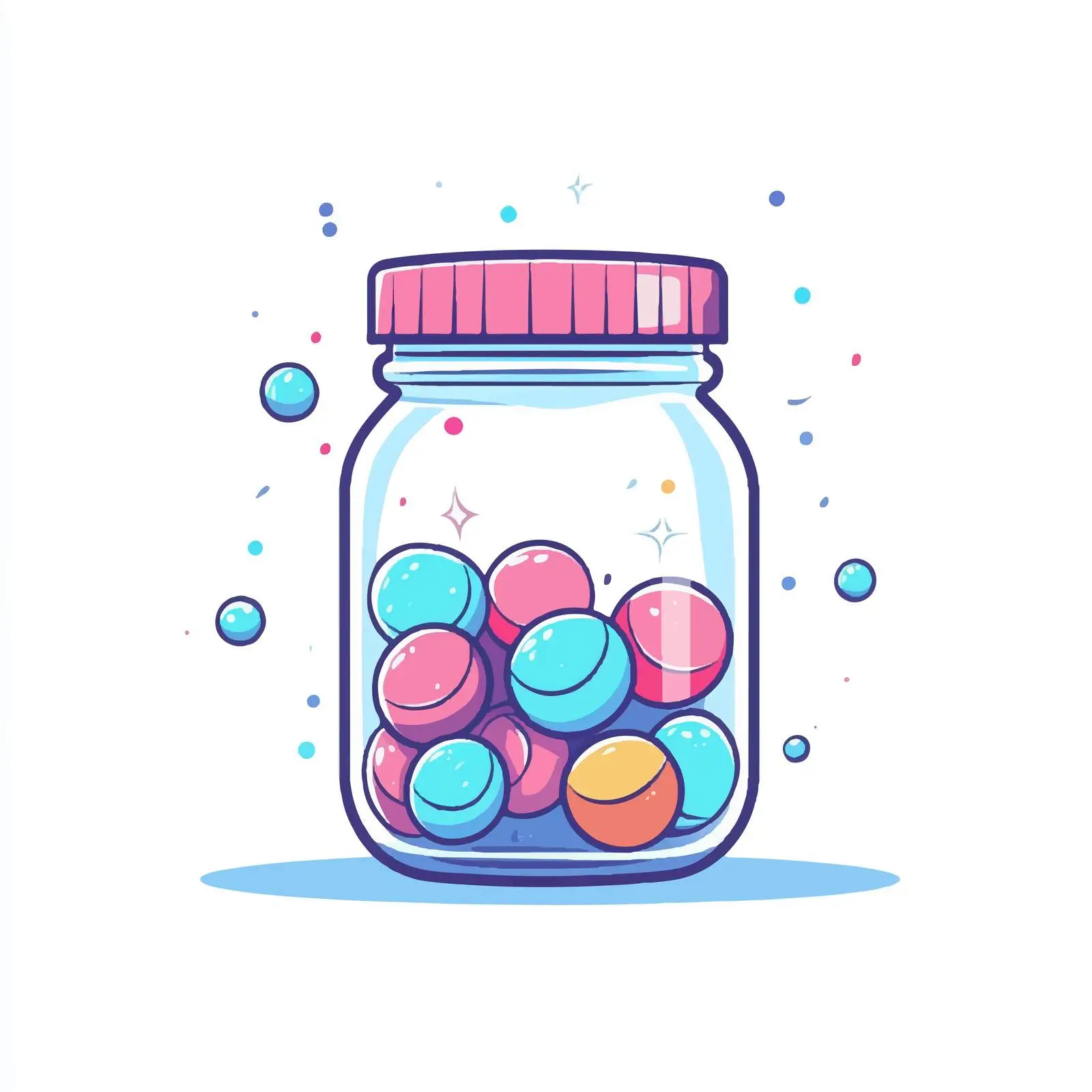 Cartoon Effervescent Drug Tablet Illustration — free download from Dotvec