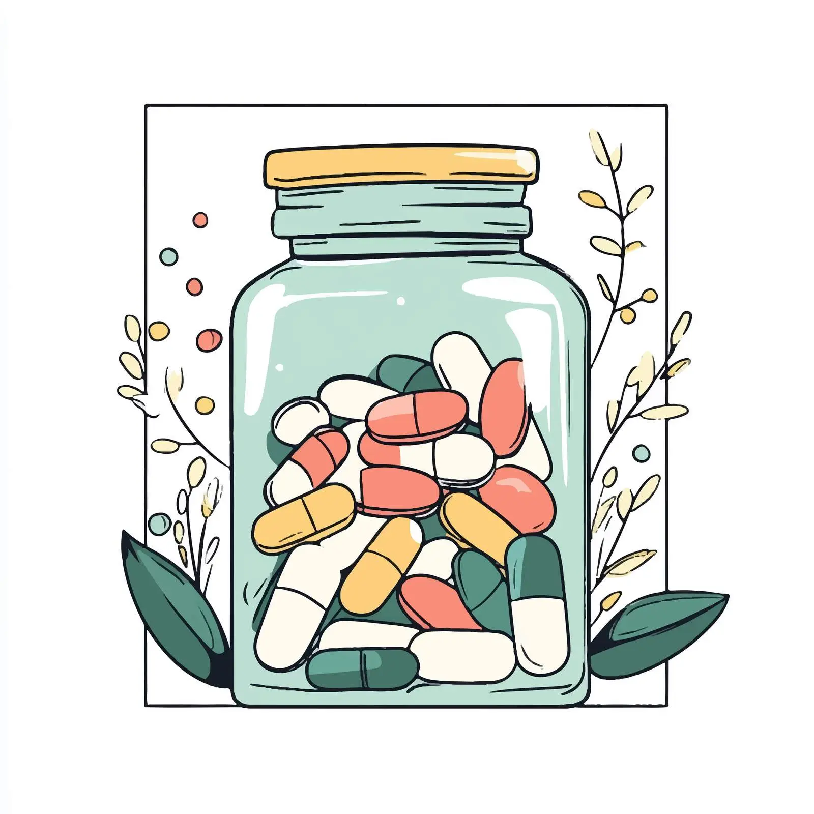 Cartoon Effervescent Drug Tablet Illustration — free download from Dotvec