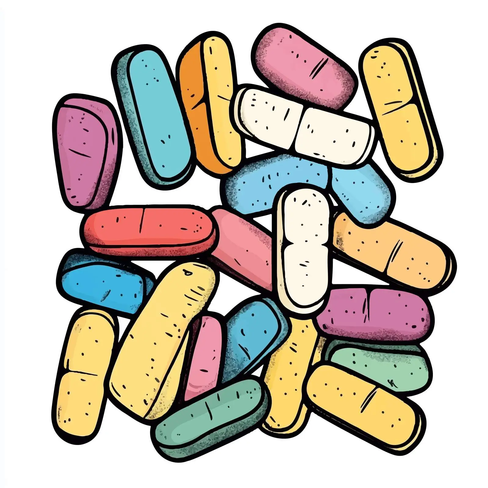 Cartoon Effervescent Tablet Vector Illustration — free download from Dotvec