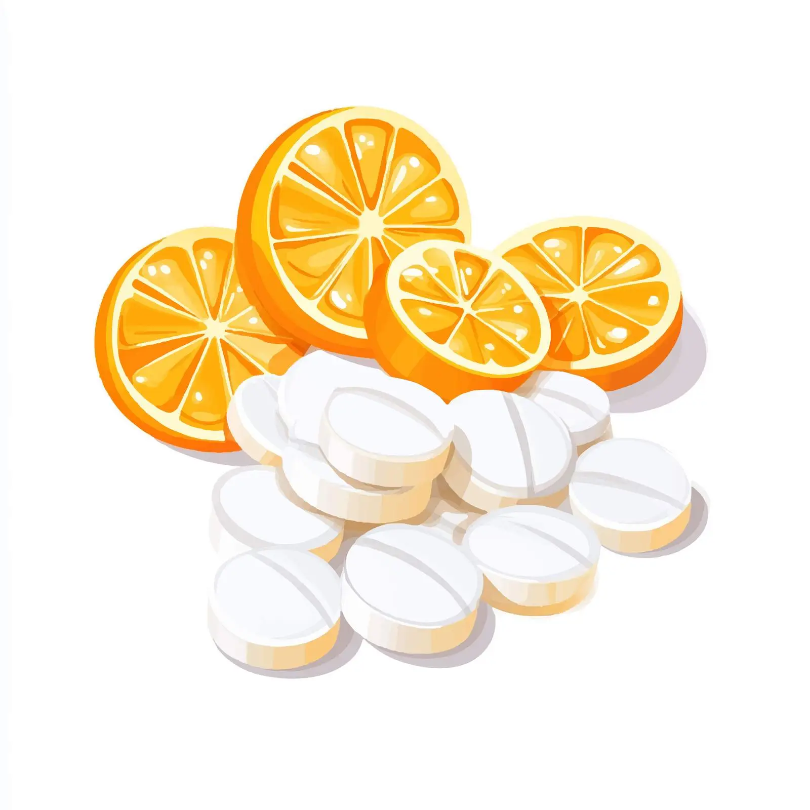 Effervescent Vitamin C Pills Vector Graphic — free download from Dotvec