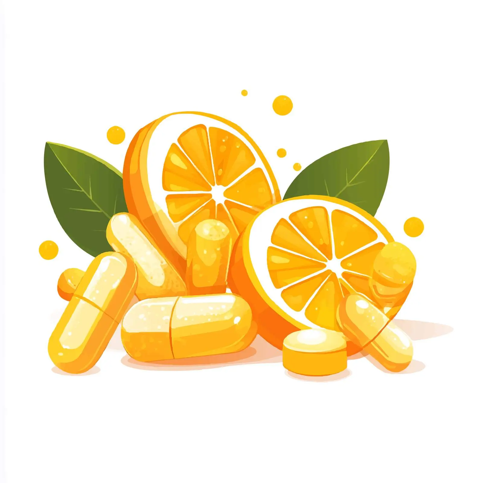 Effervescent Vitamin C Pills Vector — free download from Dotvec