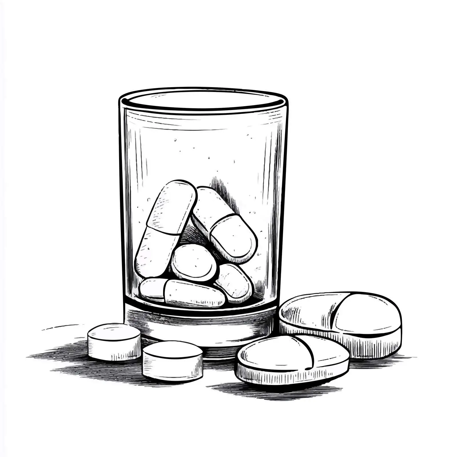 Effervescent Tablet Cartoon Illustration — free download from Dotvec