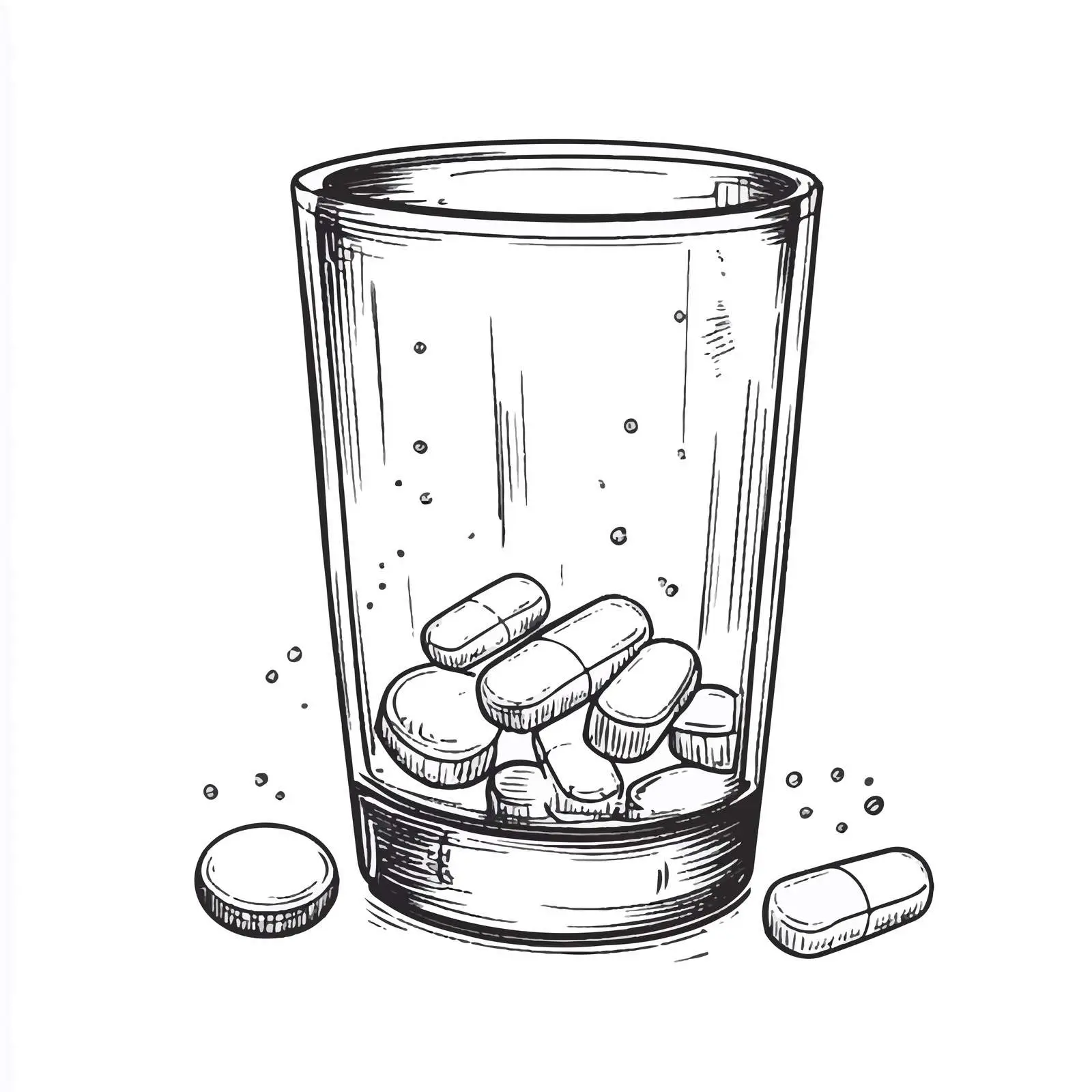 Cartoon Effervescent Tablet Vector Illustration — free download from Dotvec