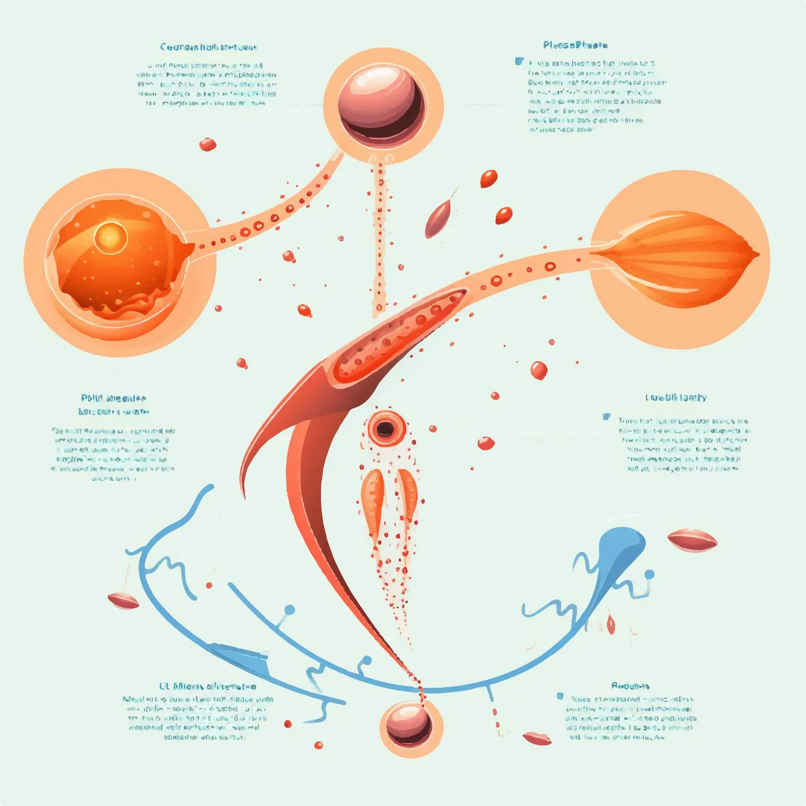 Egg and Sperm Fertilization Process Vector Illustration — free download from Dotvec