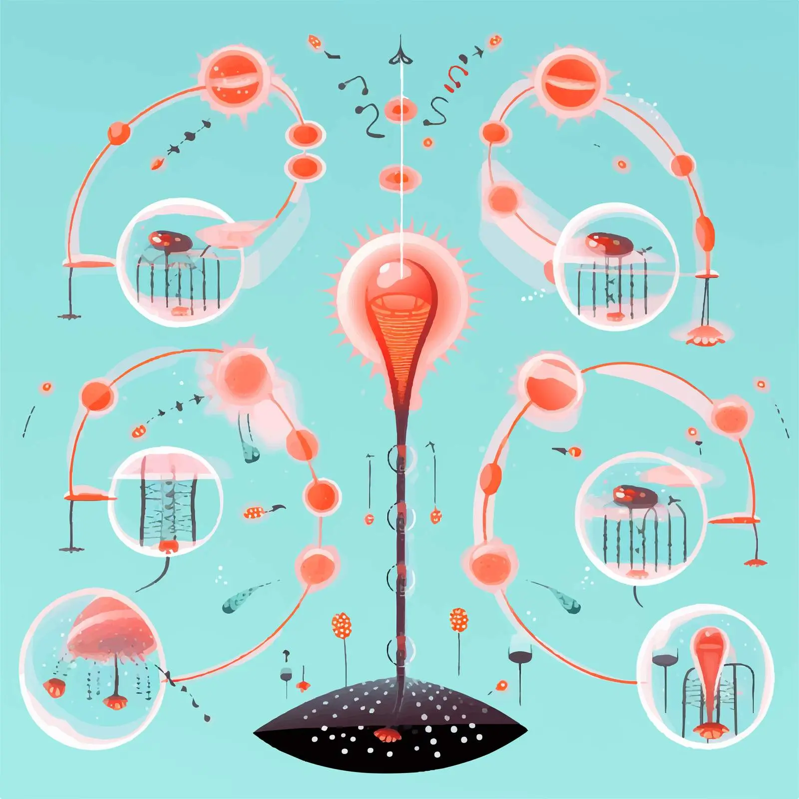 Egg and Sperm Fertilization Process Illustration — free download from Dotvec