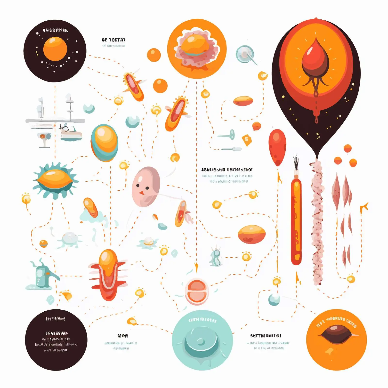 Egg and Sperm Fertilization Process Illustration — free download from Dotvec