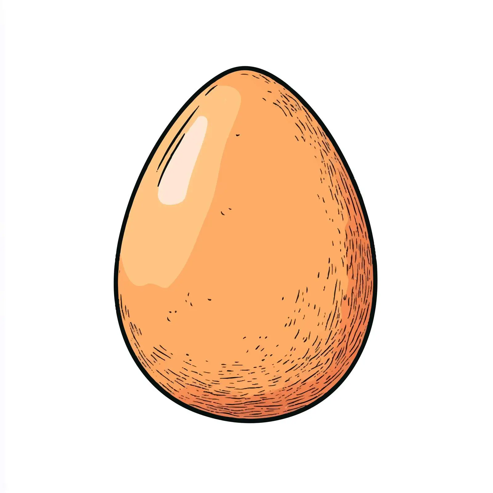 Hand-Drawn Cartoon Egg Illustration — free download from Dotvec