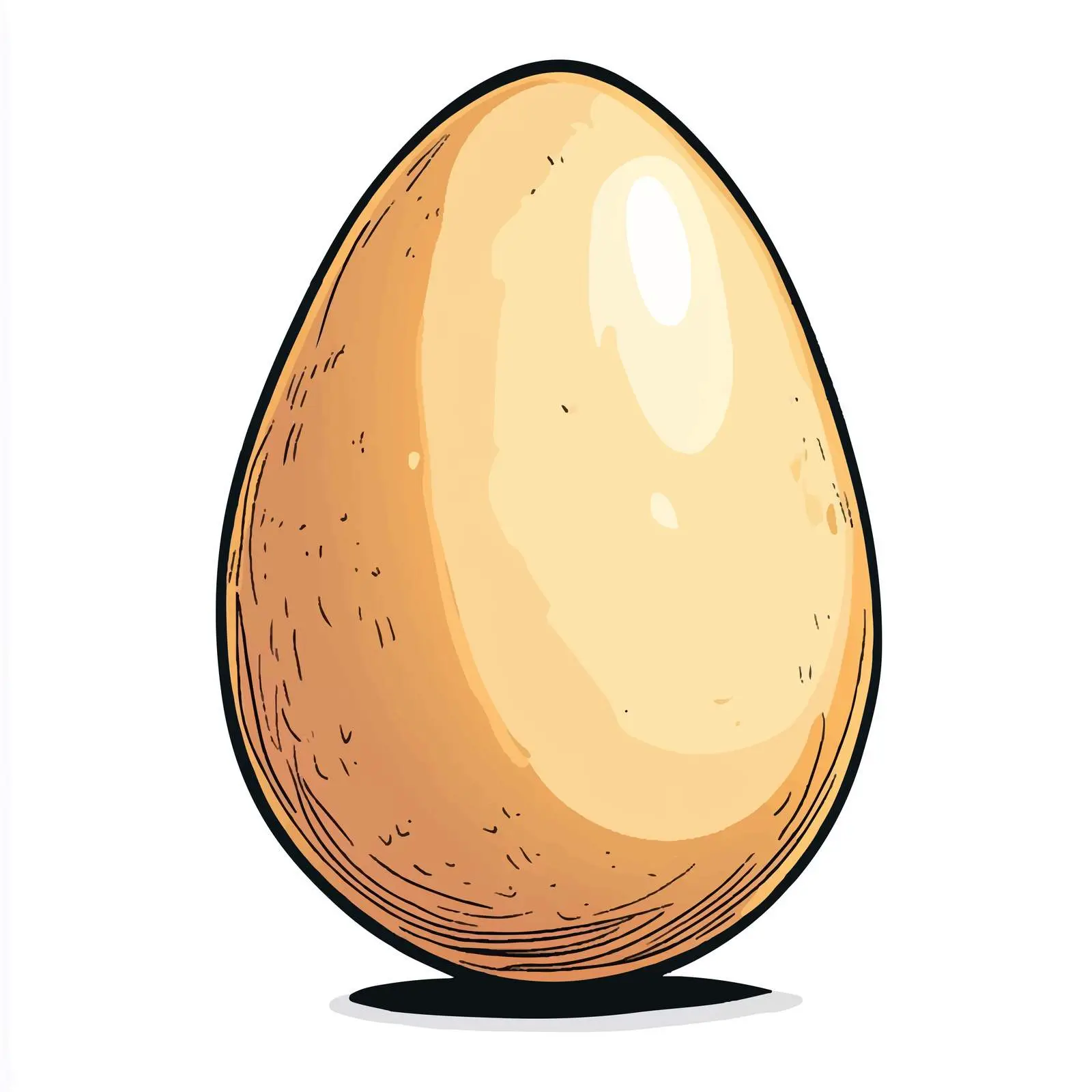 Hand-Drawn Cartoon Egg Illustration — free download from Dotvec