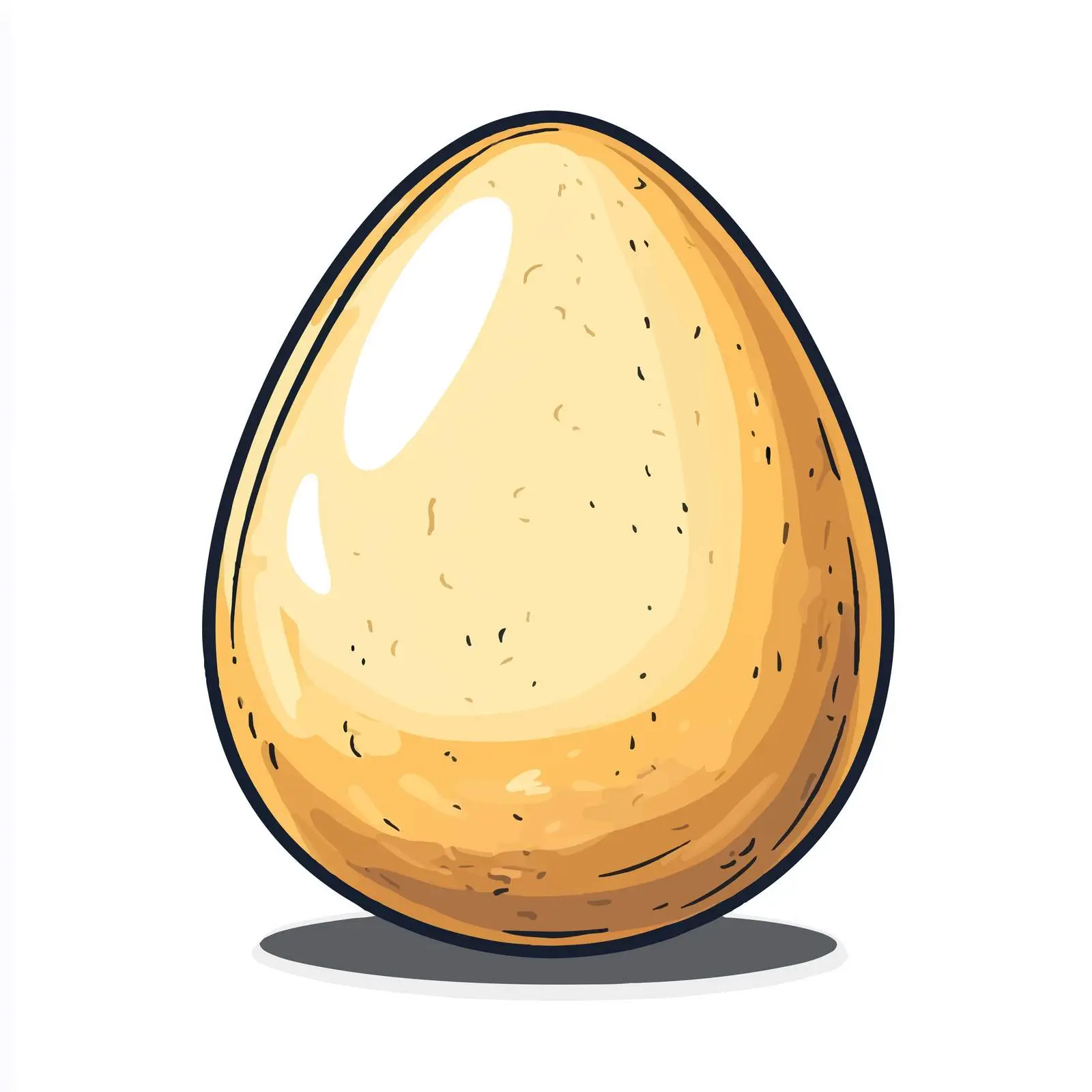 Hand-Drawn Cartoon Style Egg Vector — free download from Dotvec