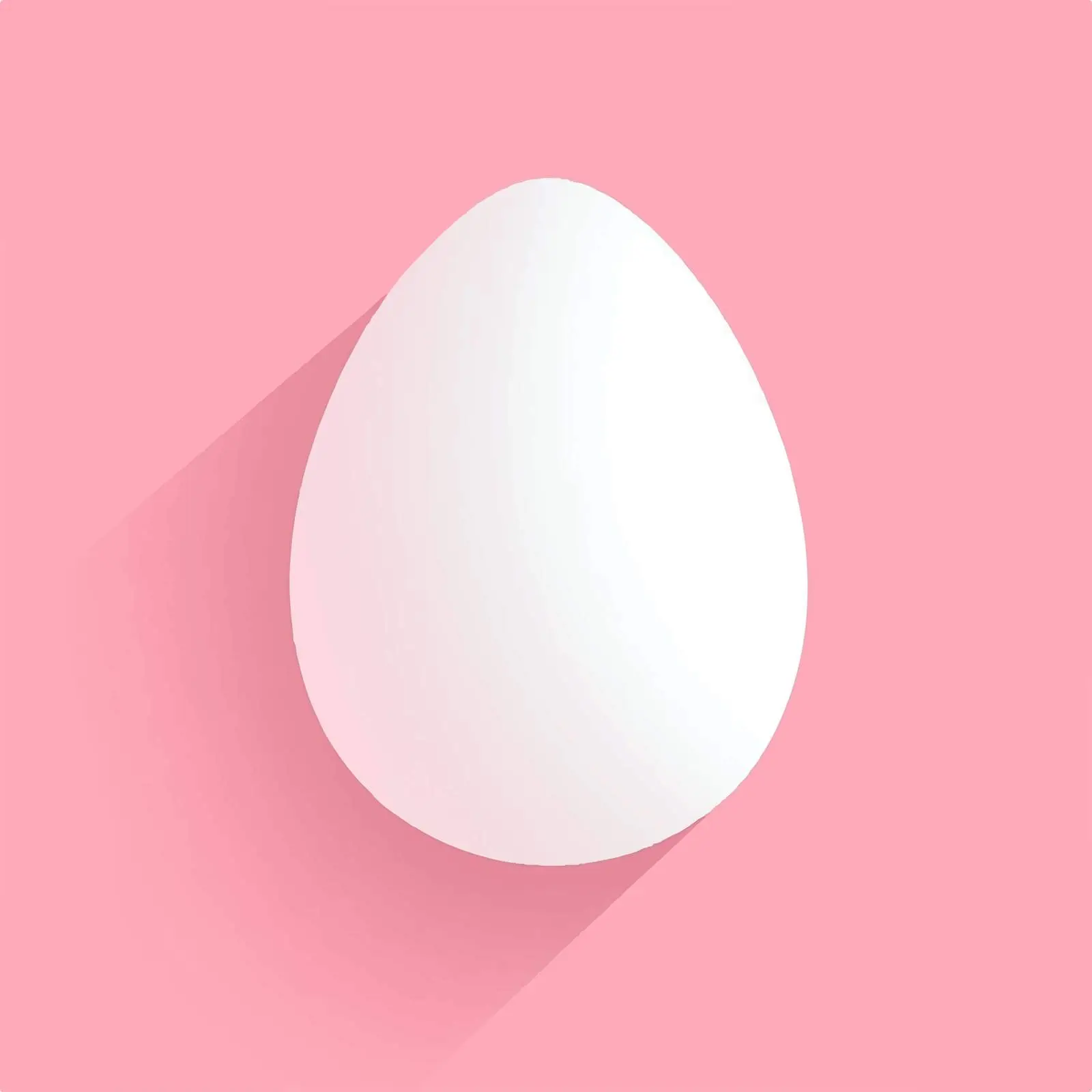Flat Egg with Long Shadow on Pink — free download from Dotvec