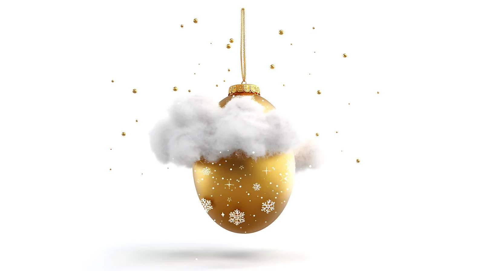 Golden Christmas Bauble Egg Decoration — free download from Dotvec