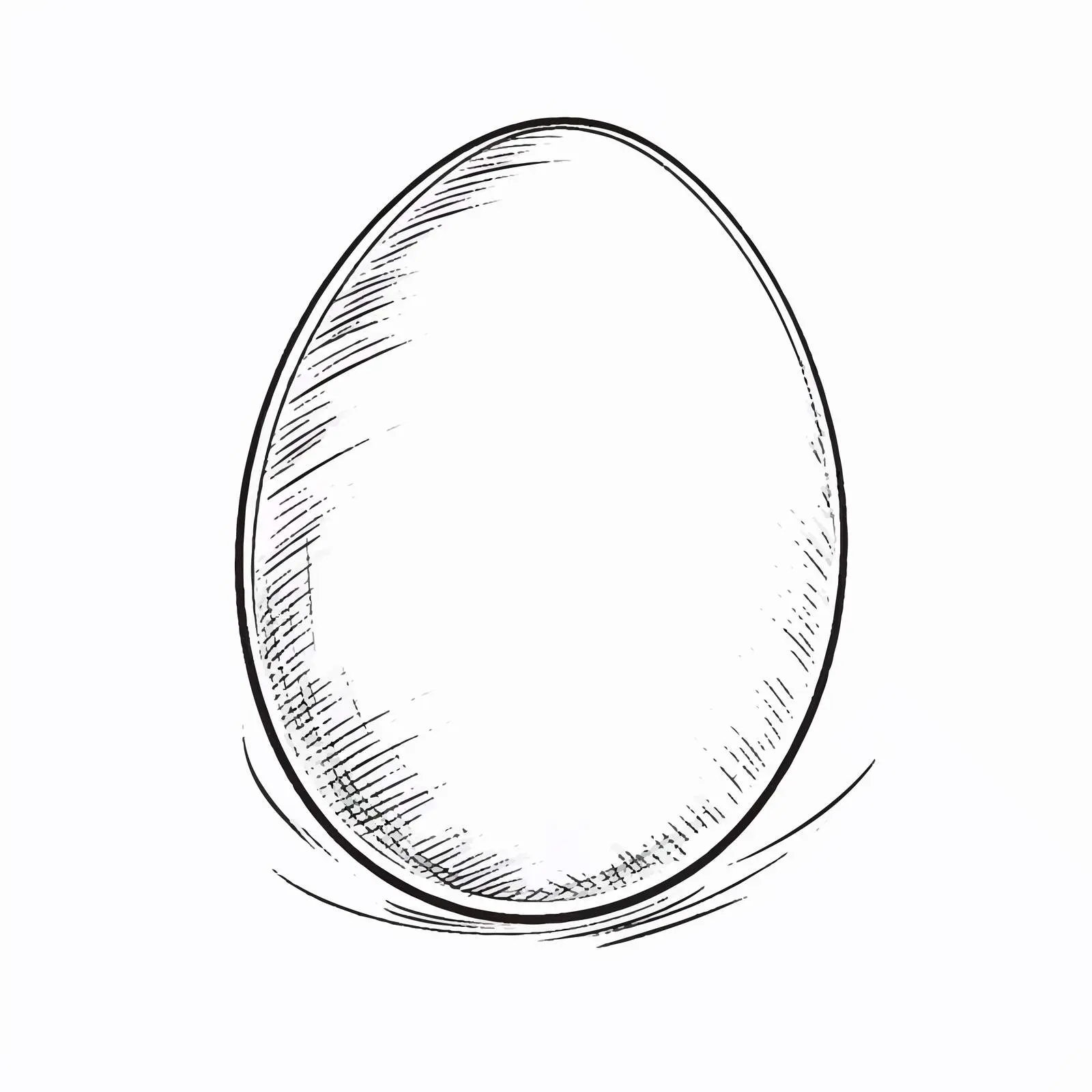 Egg Outline Vector Illustration on White Background — free download from Dotvec
