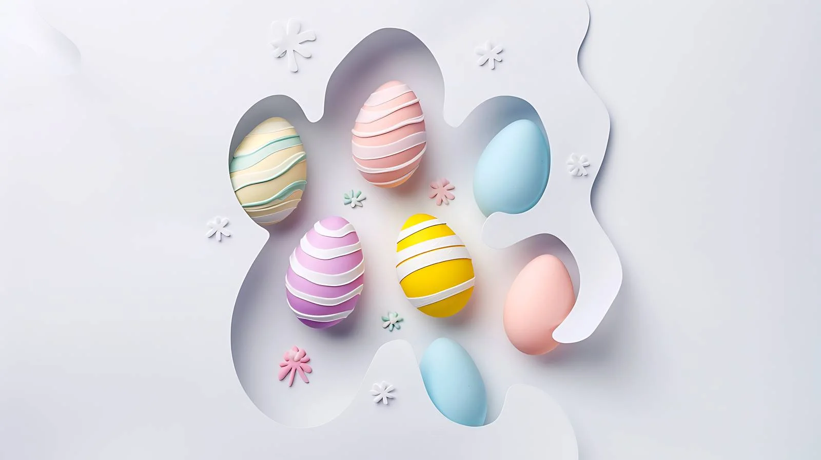 Egg Shape Paper Cutout with Colorful Background — free download from Dotvec