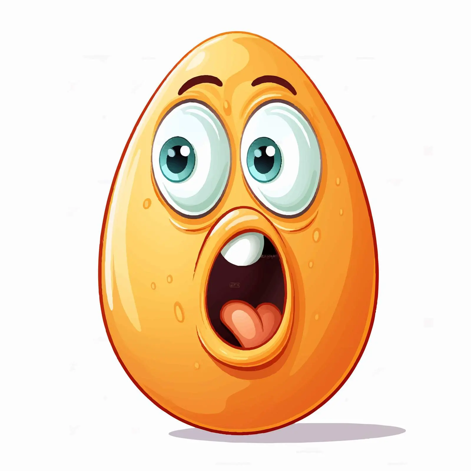 Surprised Cartoon Egg Vector Illustration — free download from Dotvec