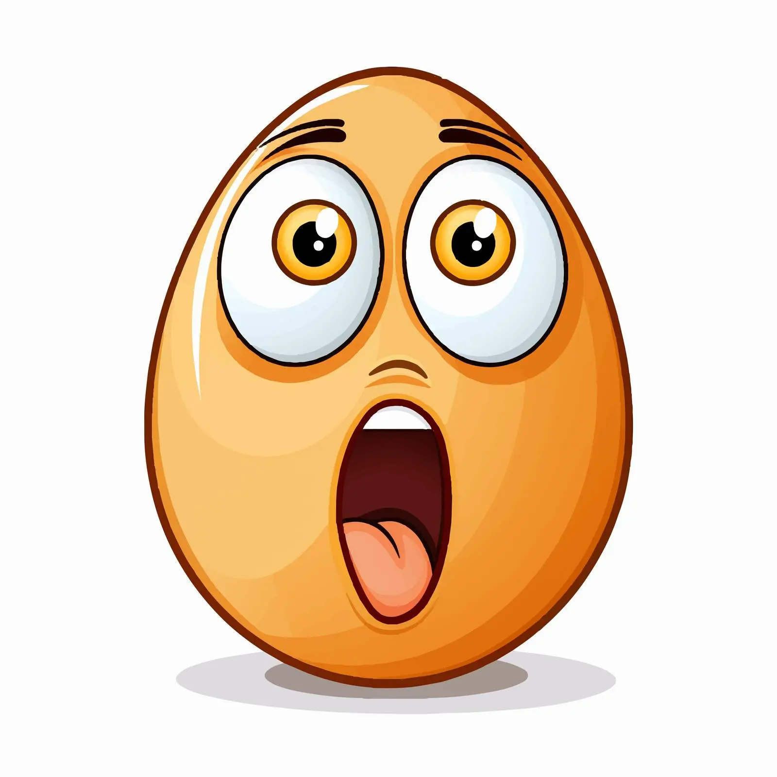 Surprised Egg Cartoon Vector Illustration – free stock il image from Dotvec