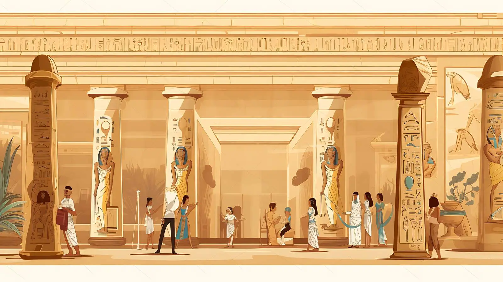 Ancient Egyptian Artifacts Display — free download from Dotvec