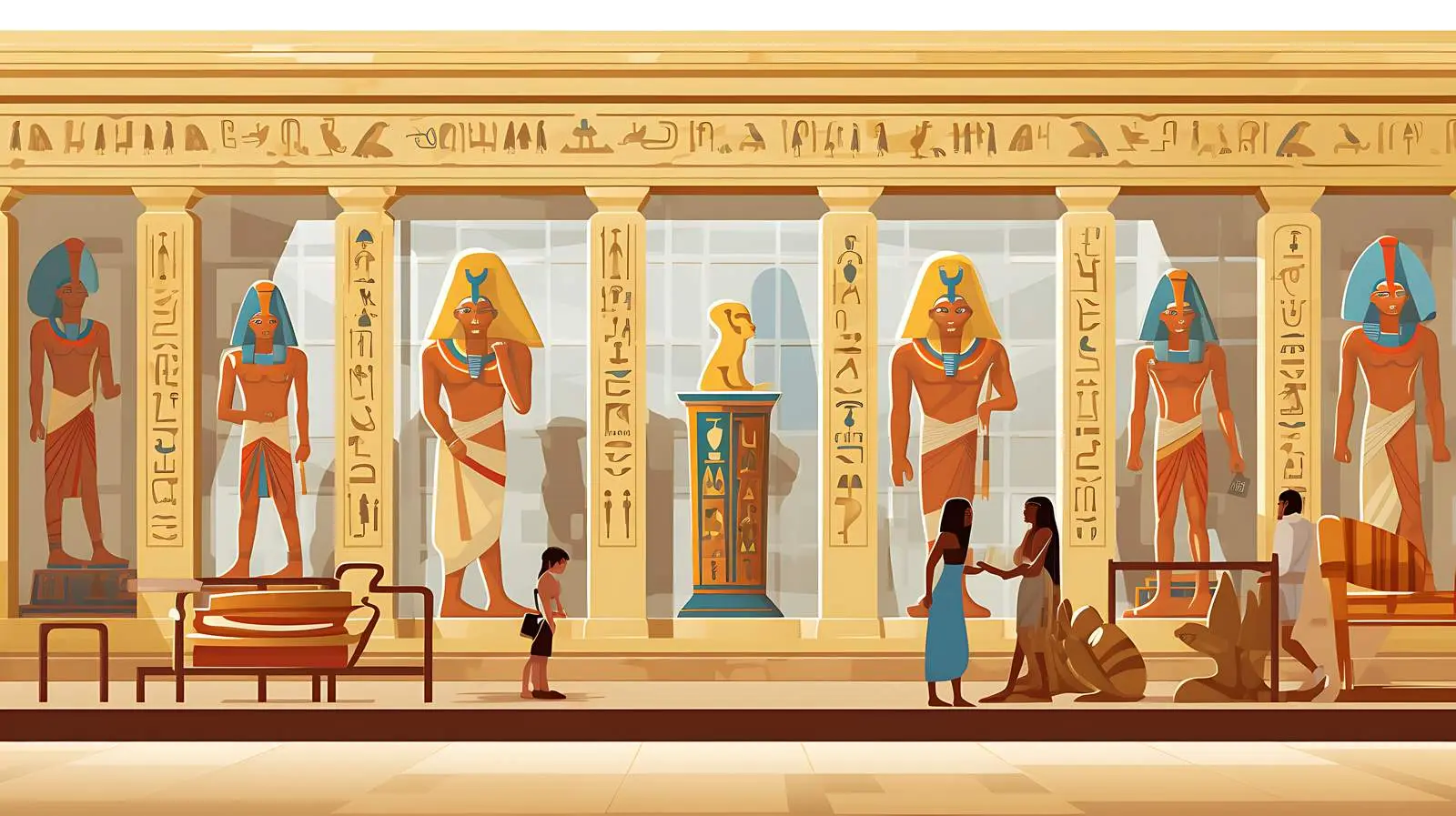 Ancient Egyptian Museum Artifacts — free download from Dotvec