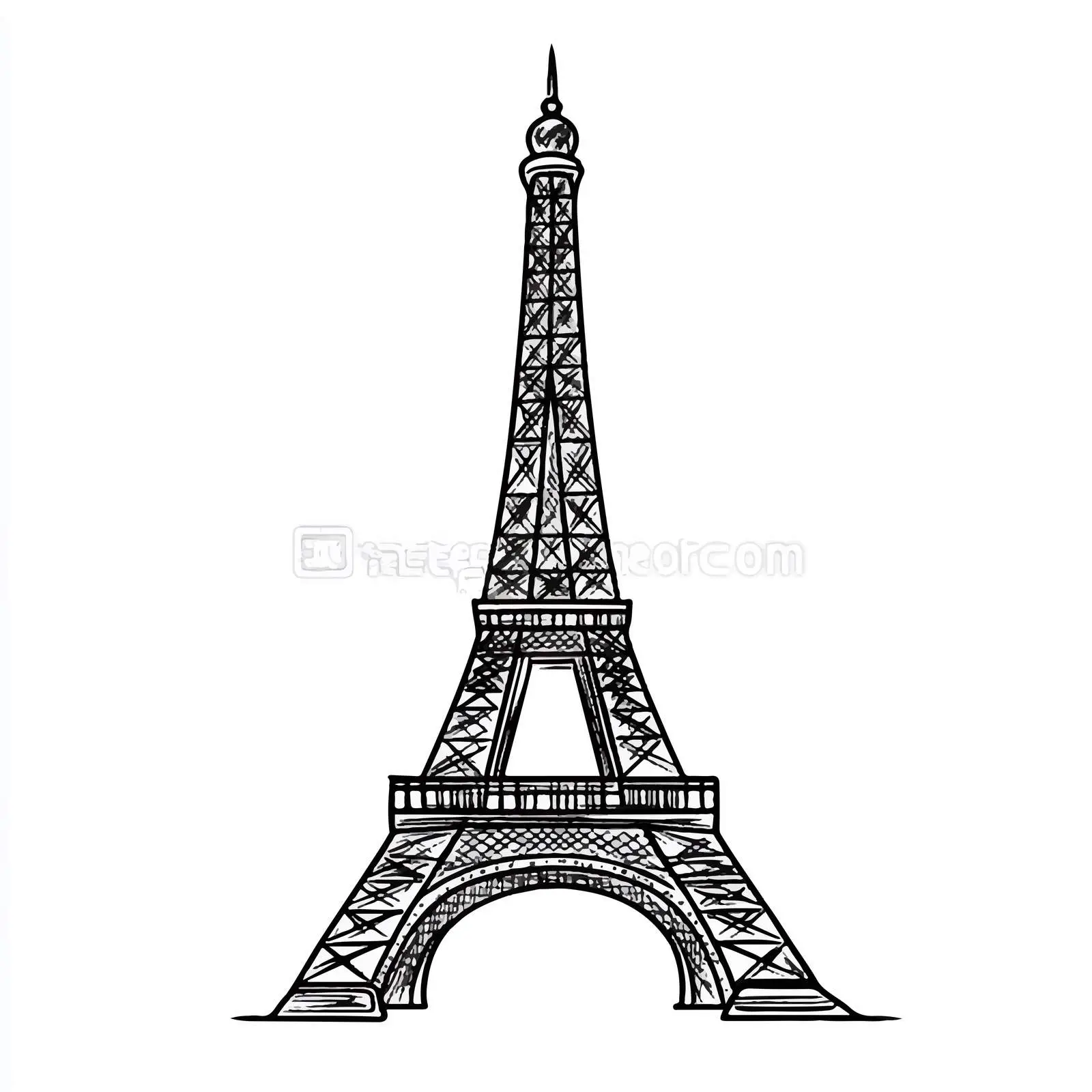 Eiffel Tower Cartoon Vector Illustration — free download from Dotvec
