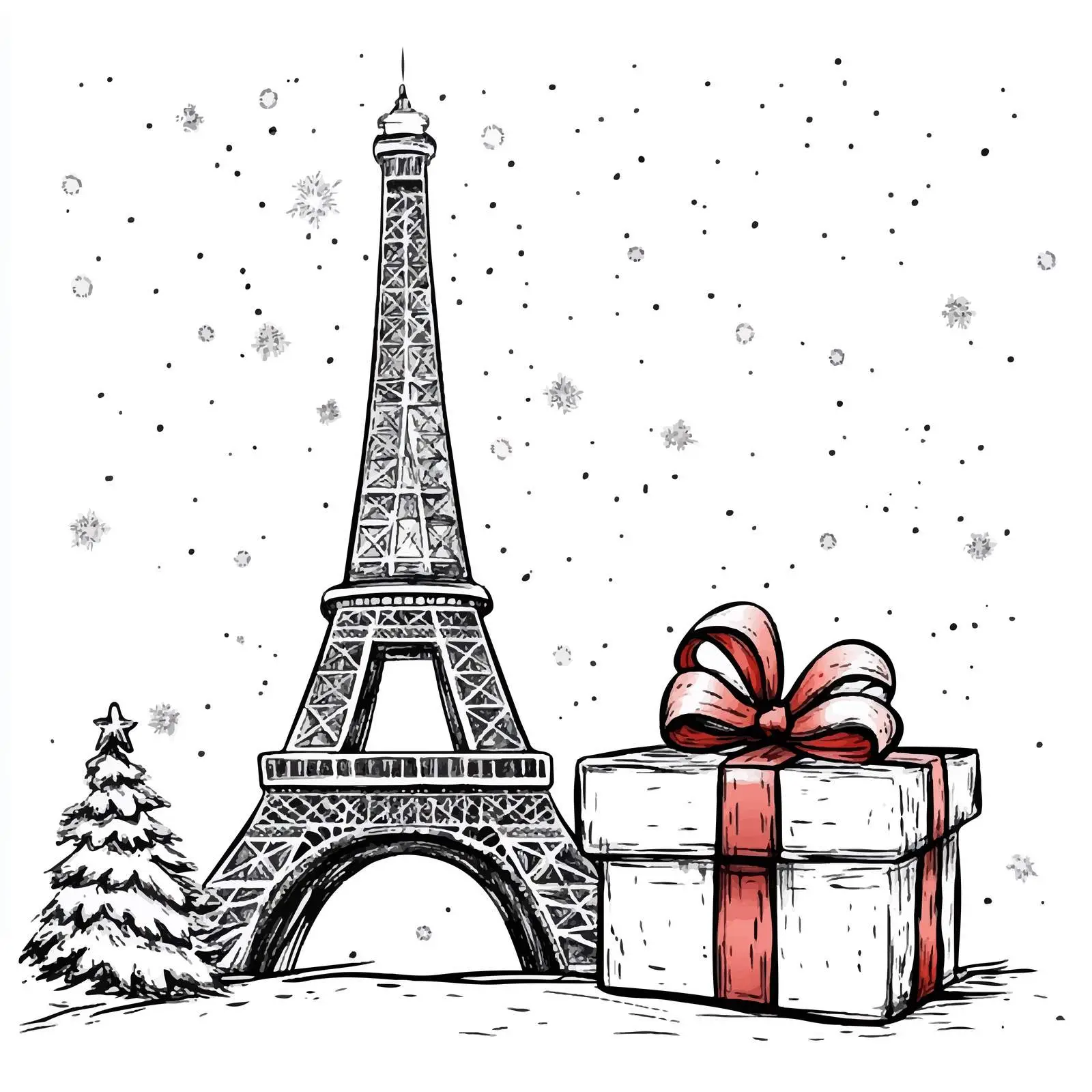 Cartoon Vector of Eifel Tower — free download from Dotvec