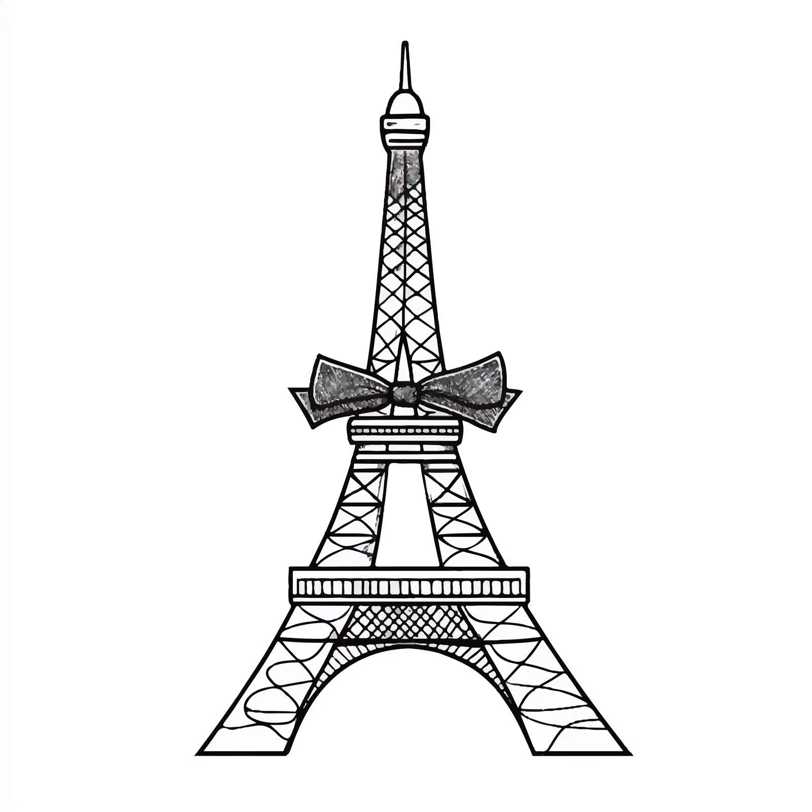 Eiffel Tower Cartoon Vector Illustration — free download from Dotvec