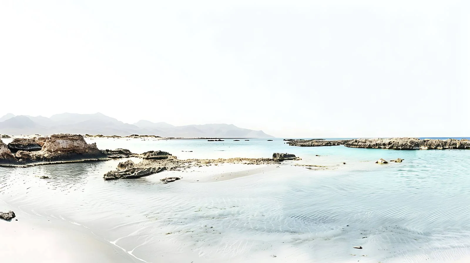 Elafonisi Shoreline on White Background — free download from Dotvec