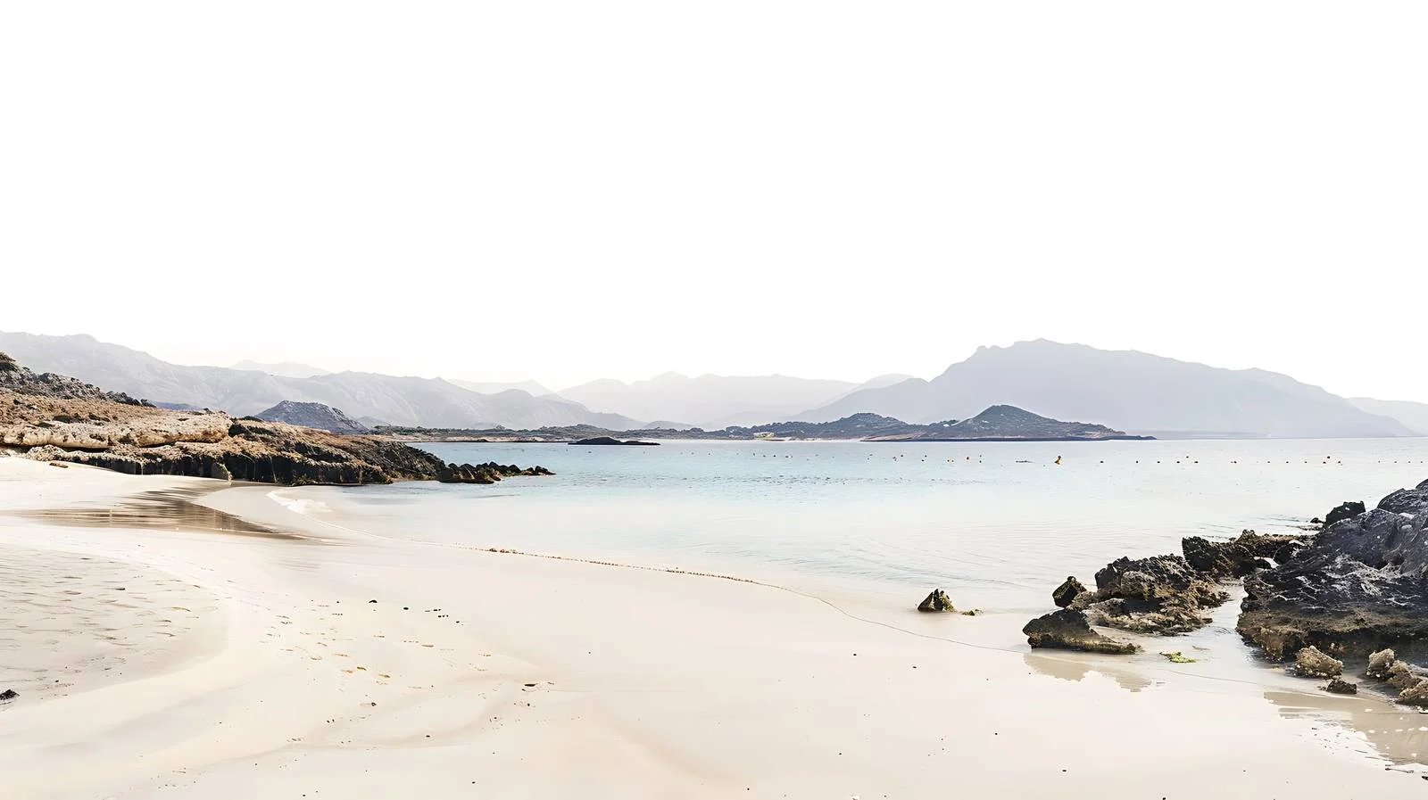 Serene Elafonisi Beach on White Background — free download from Dotvec