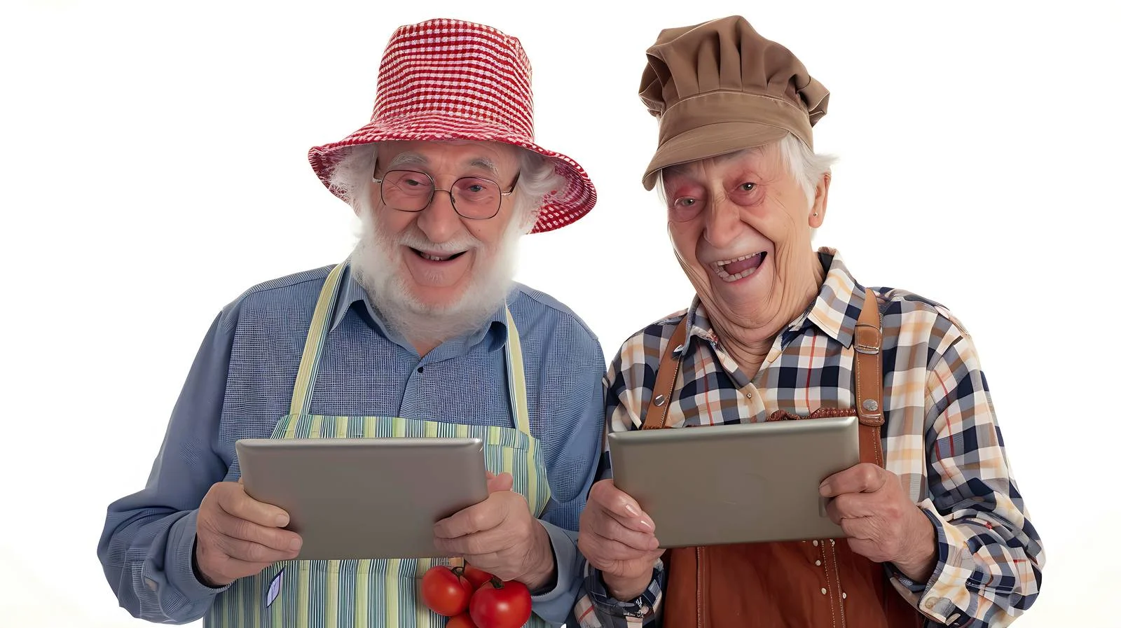 Elderly Couple Using Tablets for Cooking — free download from Dotvec