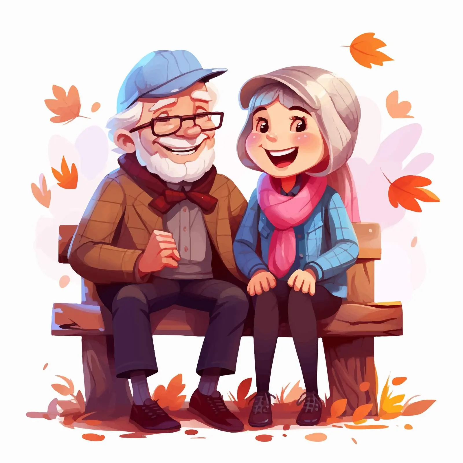 Elderly Man and Young Girl Enjoying Togetherness — free download from Dotvec
