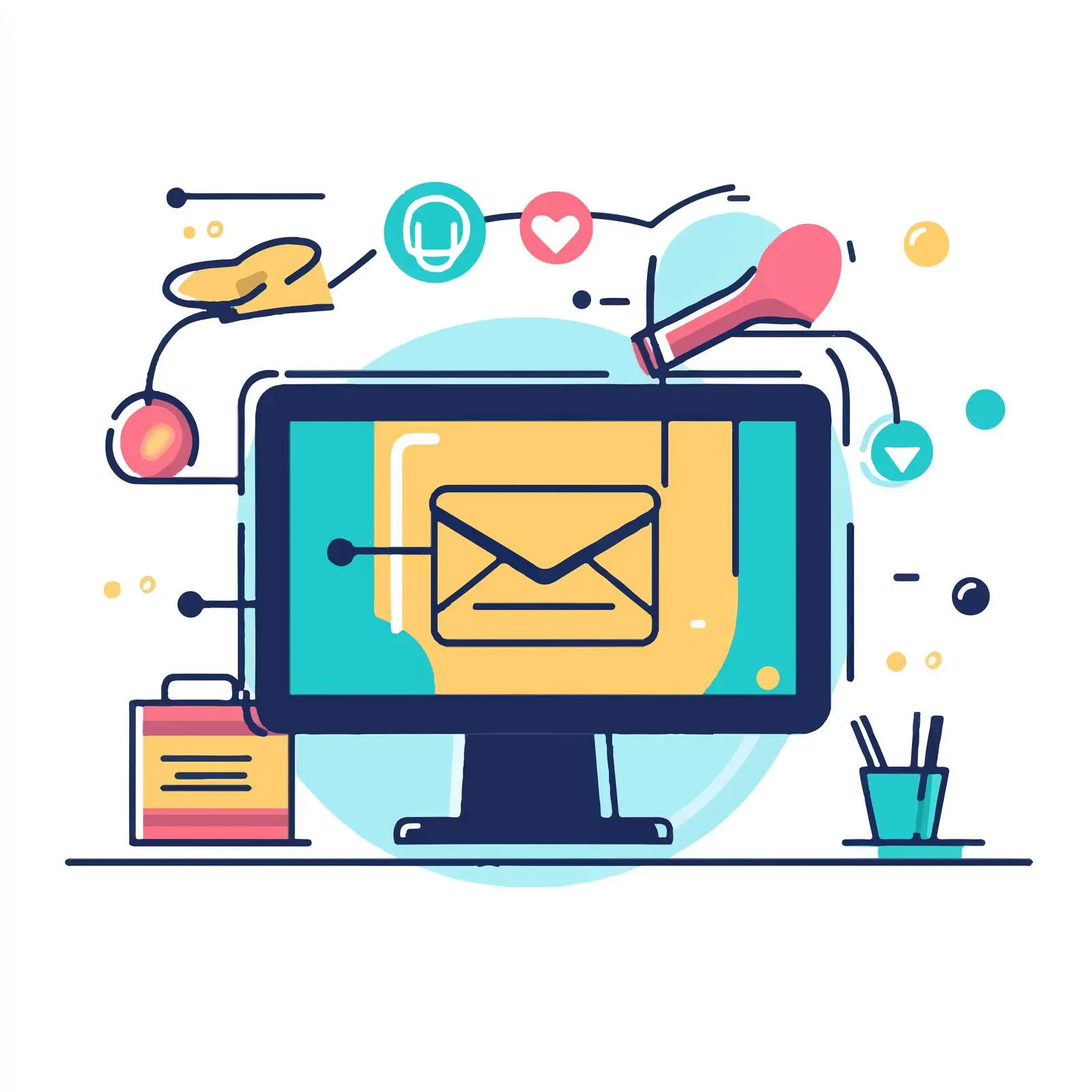 E-Learning Education Icon Vector Illustration — free download from Dotvec