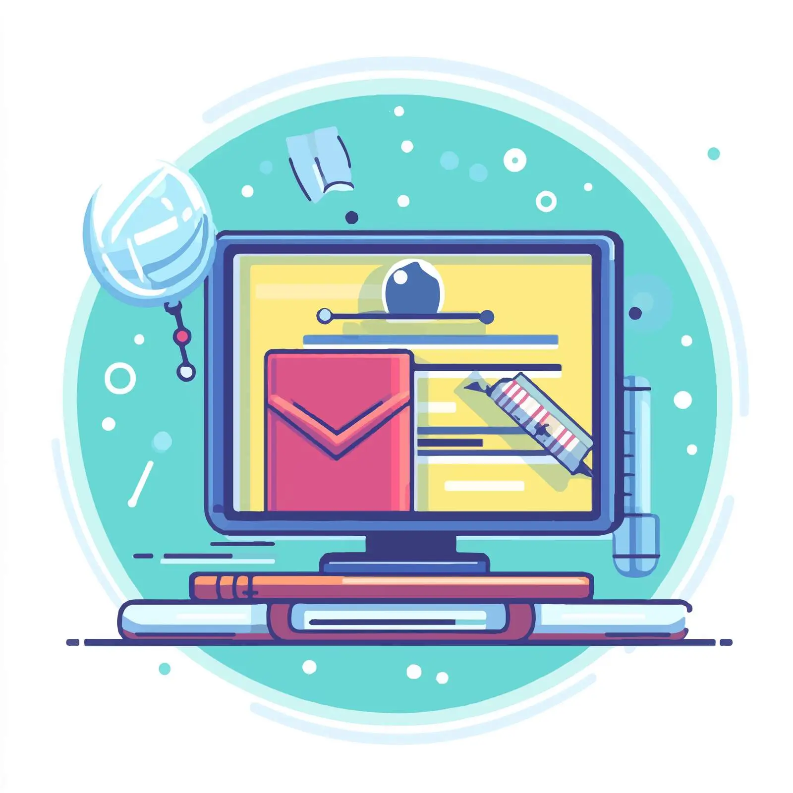 Online Education Vector Icon Illustration — free download from Dotvec