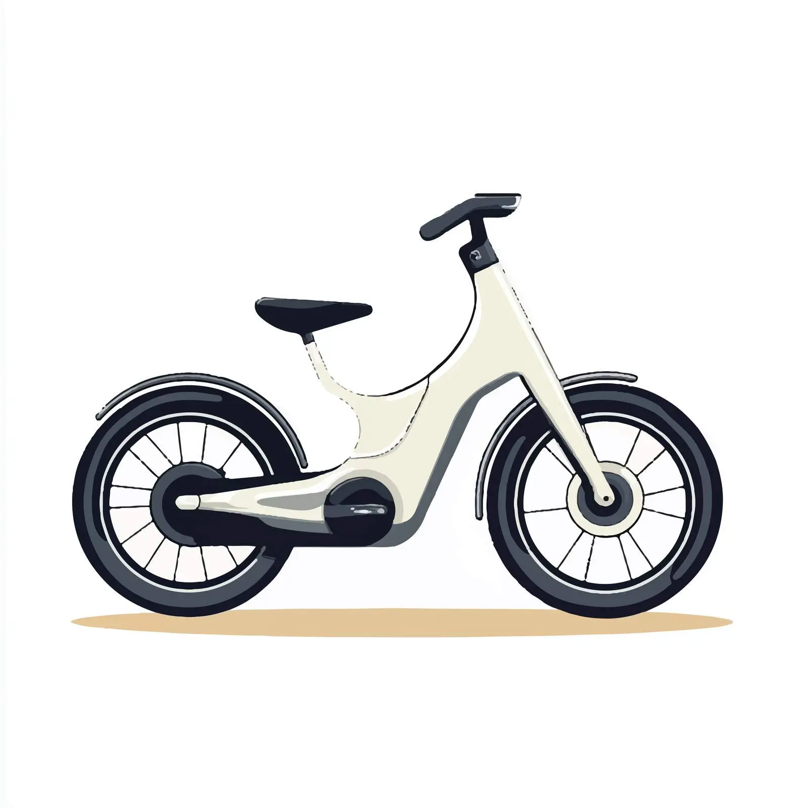 Flat Vector Electric Bicycle Illustration — free download from Dotvec