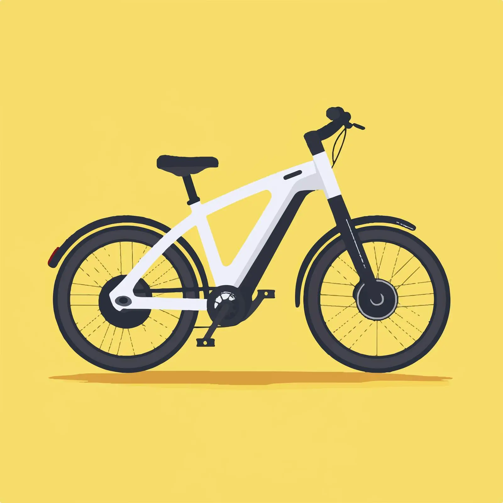 Flat Vector Electric Bicycle Illustration — free download from Dotvec