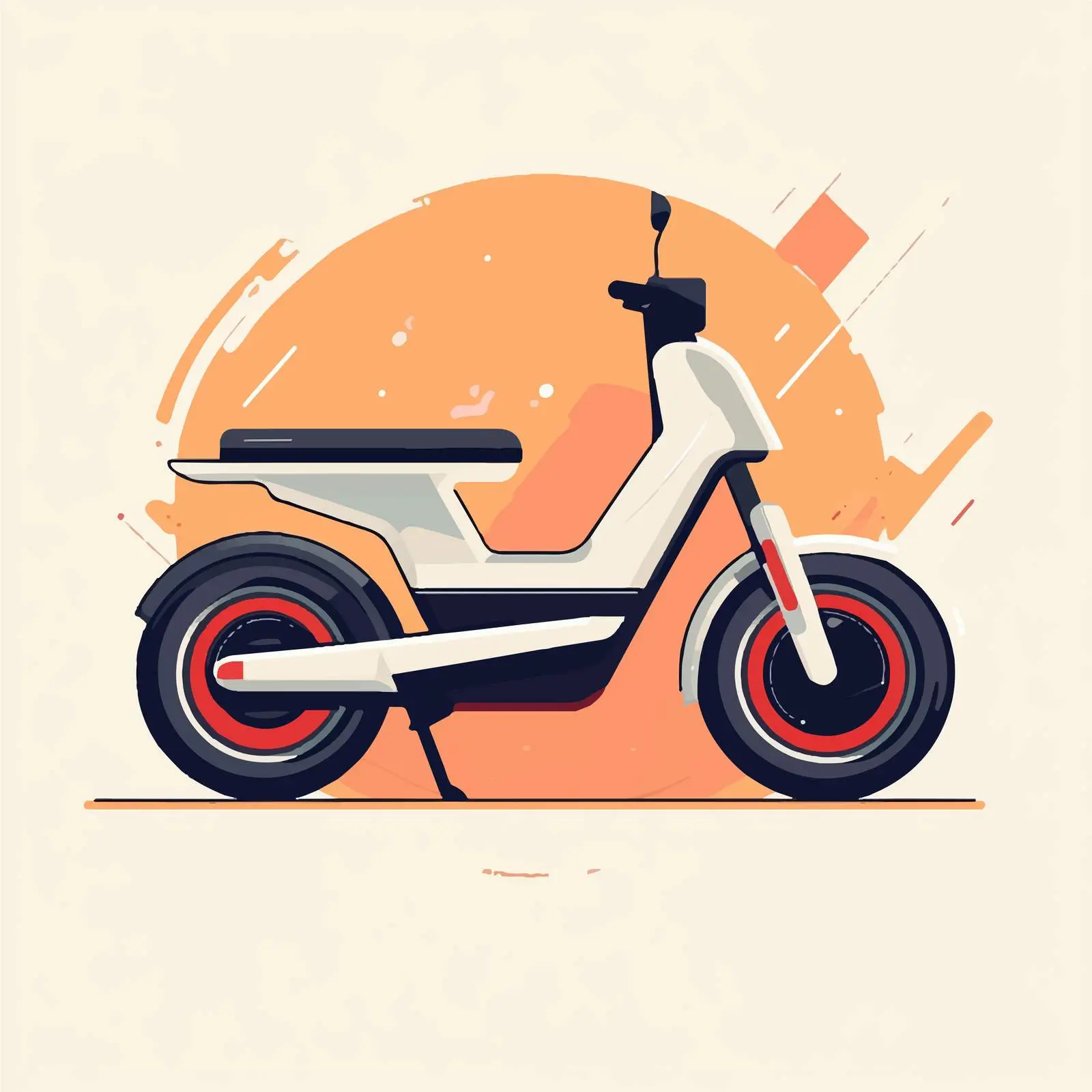 Flat Vector Electric Bicycle Illustration — free download from Dotvec