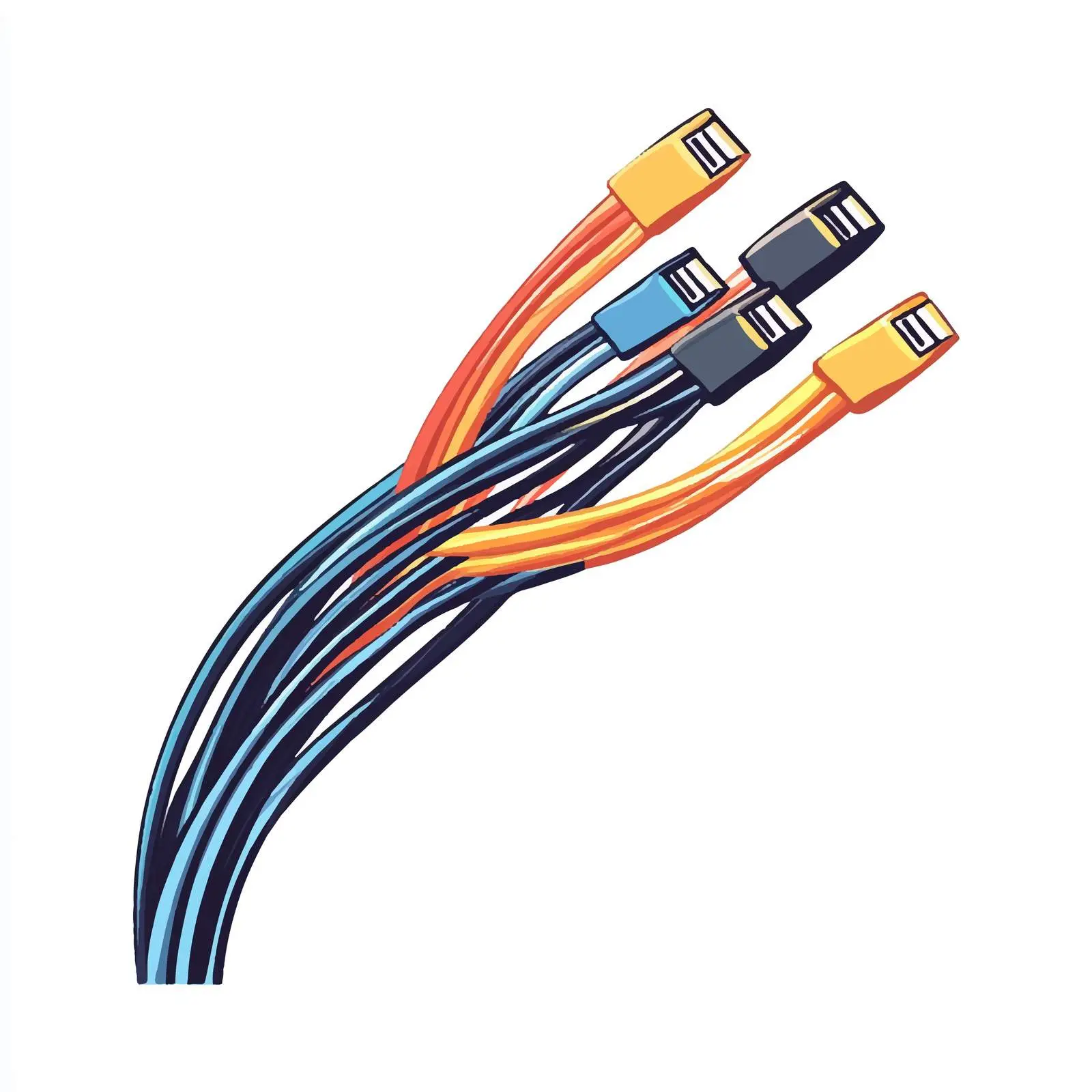 Hand-Drawn Electric Cable Wire Vector Illustration – free cable design image from Dotvec