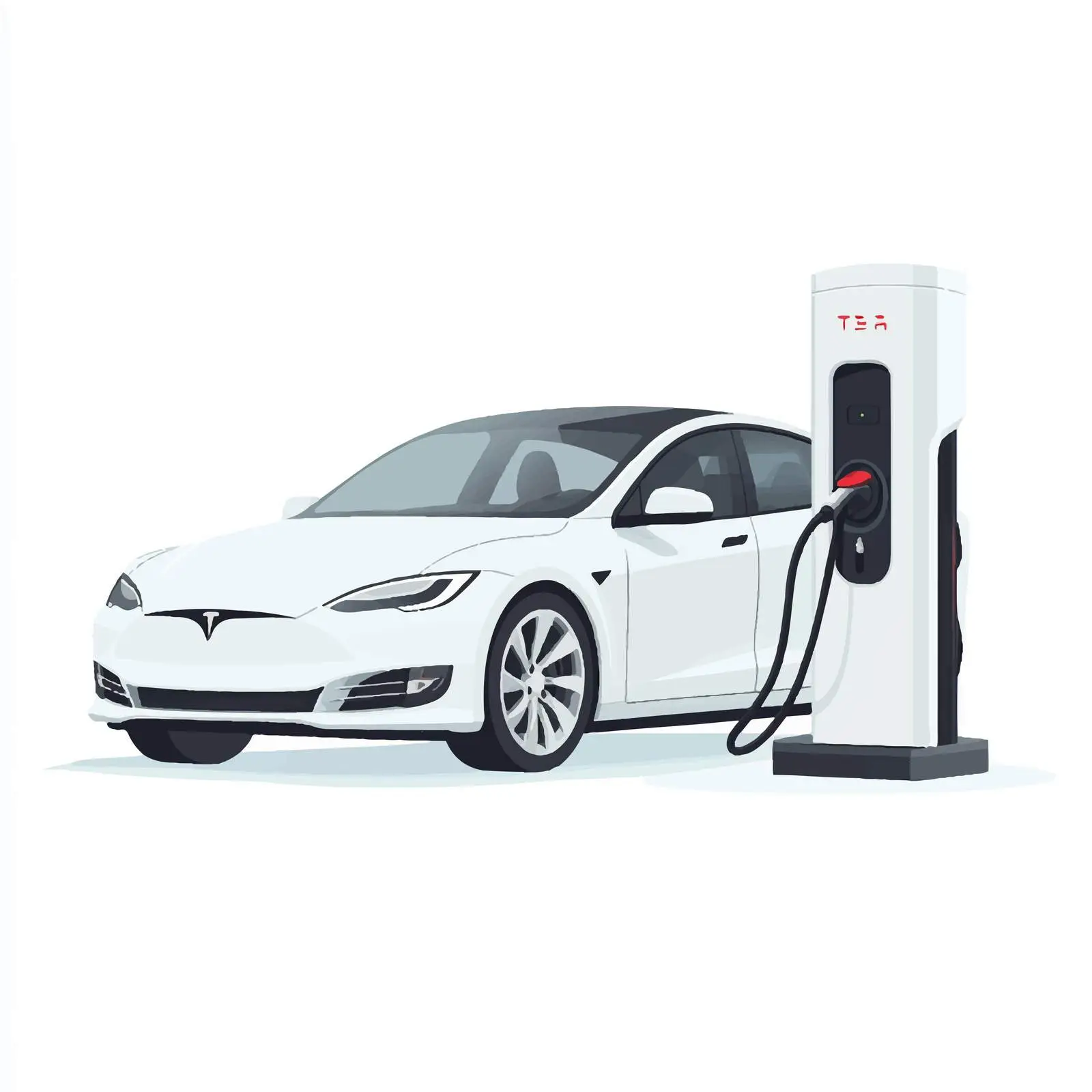 Electric Car Charging Station Centered Vector — free download from Dotvec