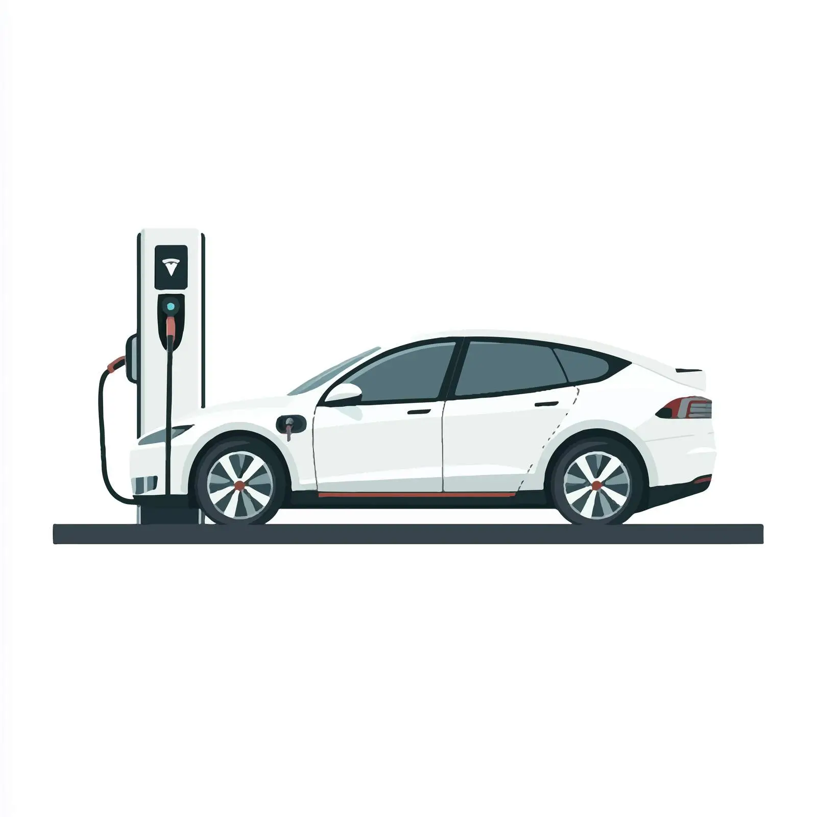 Electric Car Charging Station Vector Design — free download from Dotvec